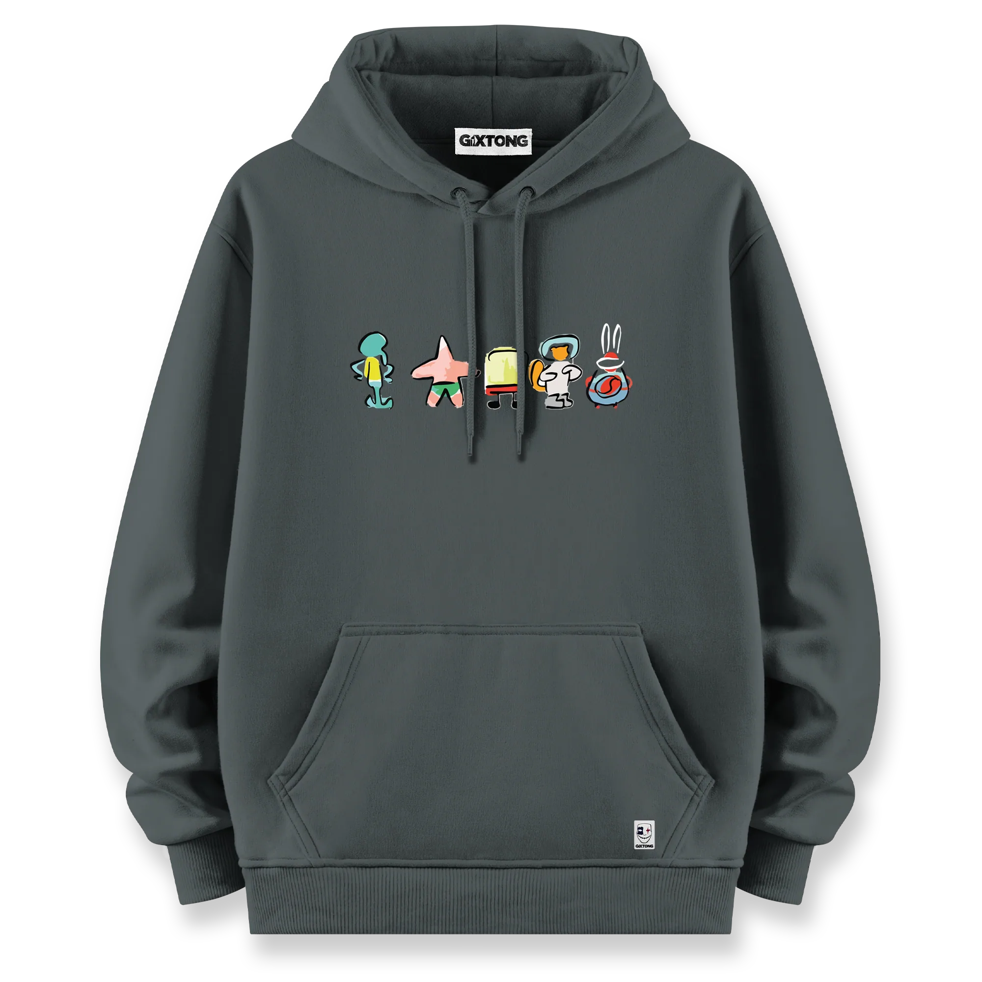 Sponge Family - Oversize Bol Kalıp Hoodie