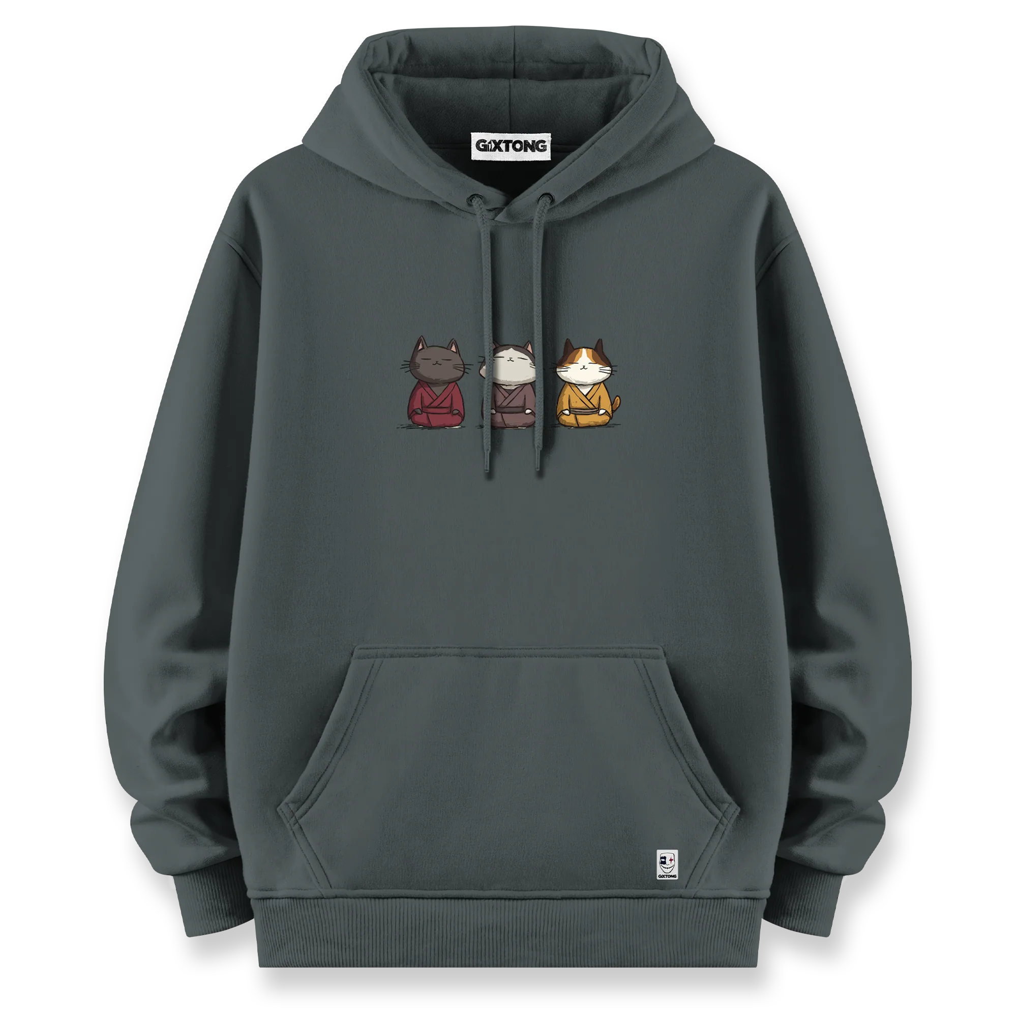 Samurai Cats - Oversize Bol Kalıp Hoodie