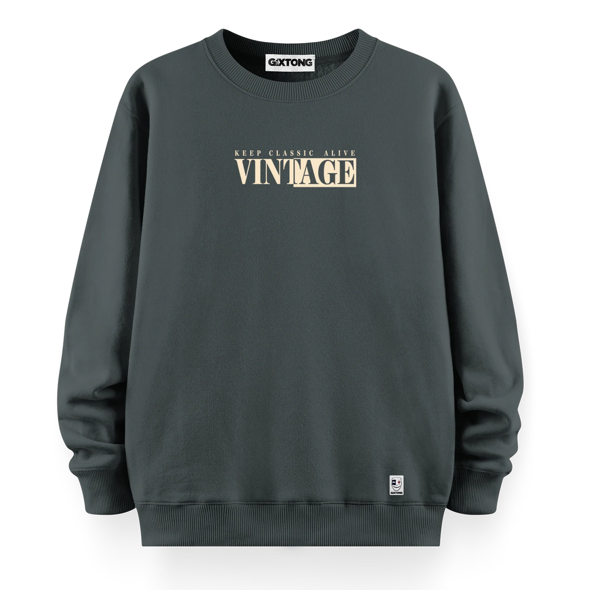 Vintage - Oversize Bol Kalıp Sweatshirt