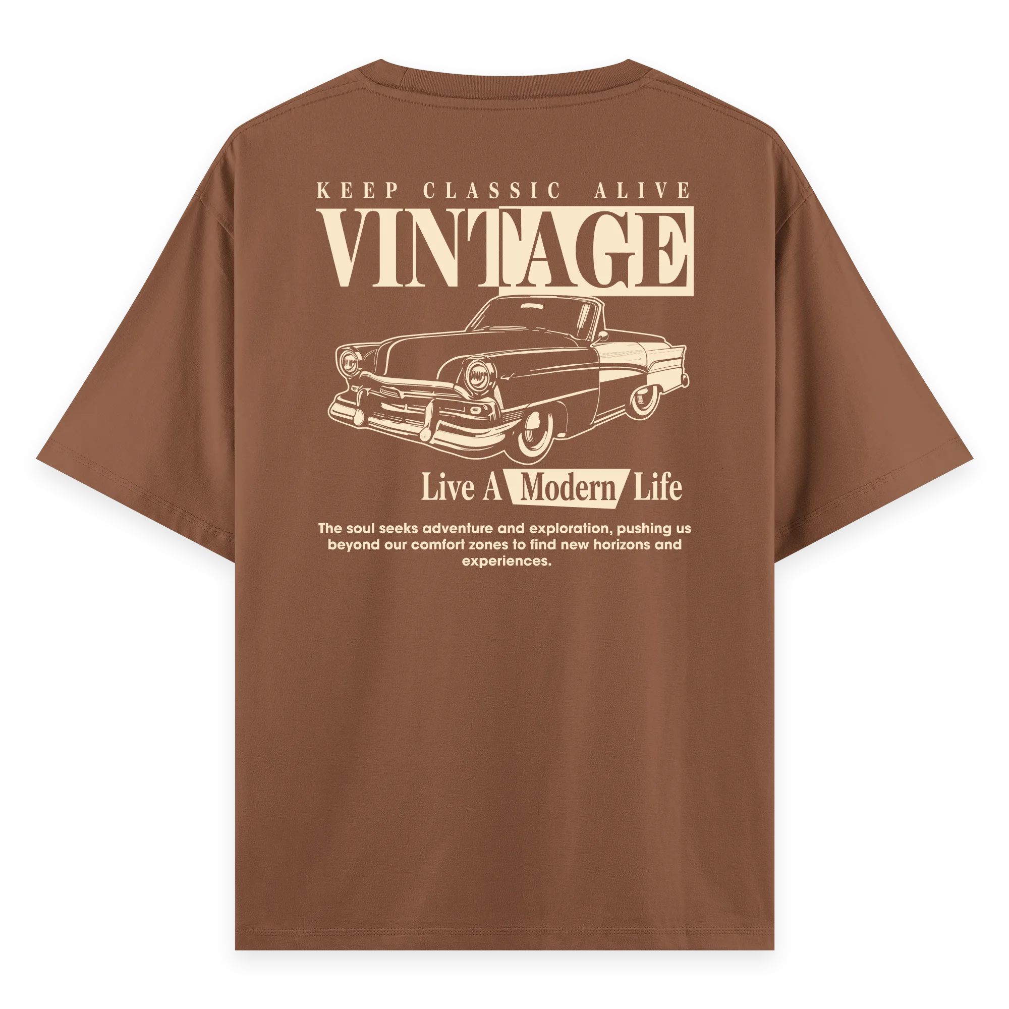 Vintage - Oversize Bol Kalıp T-shirt