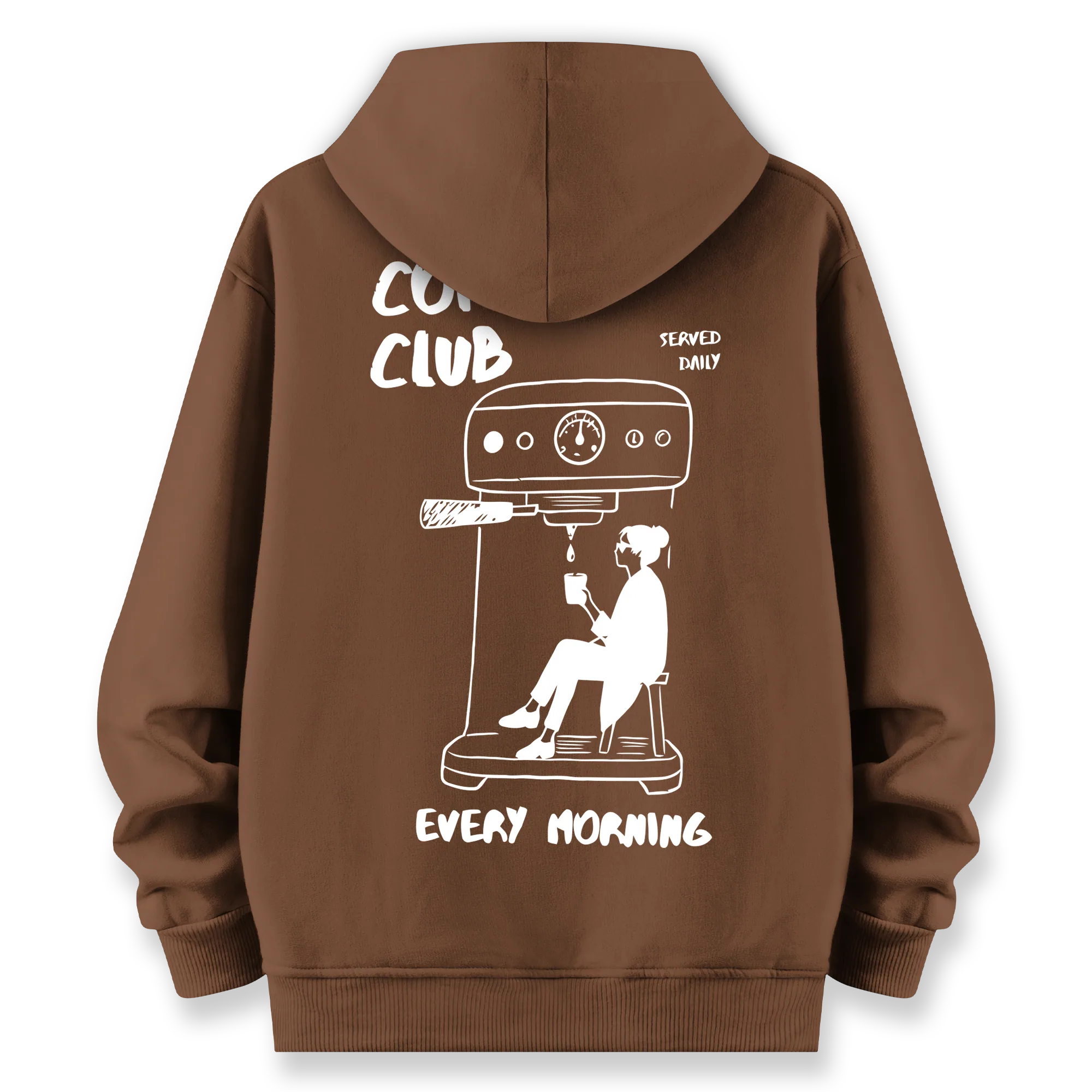 Coffee Club - Oversize Bol Kalıp Hoodie