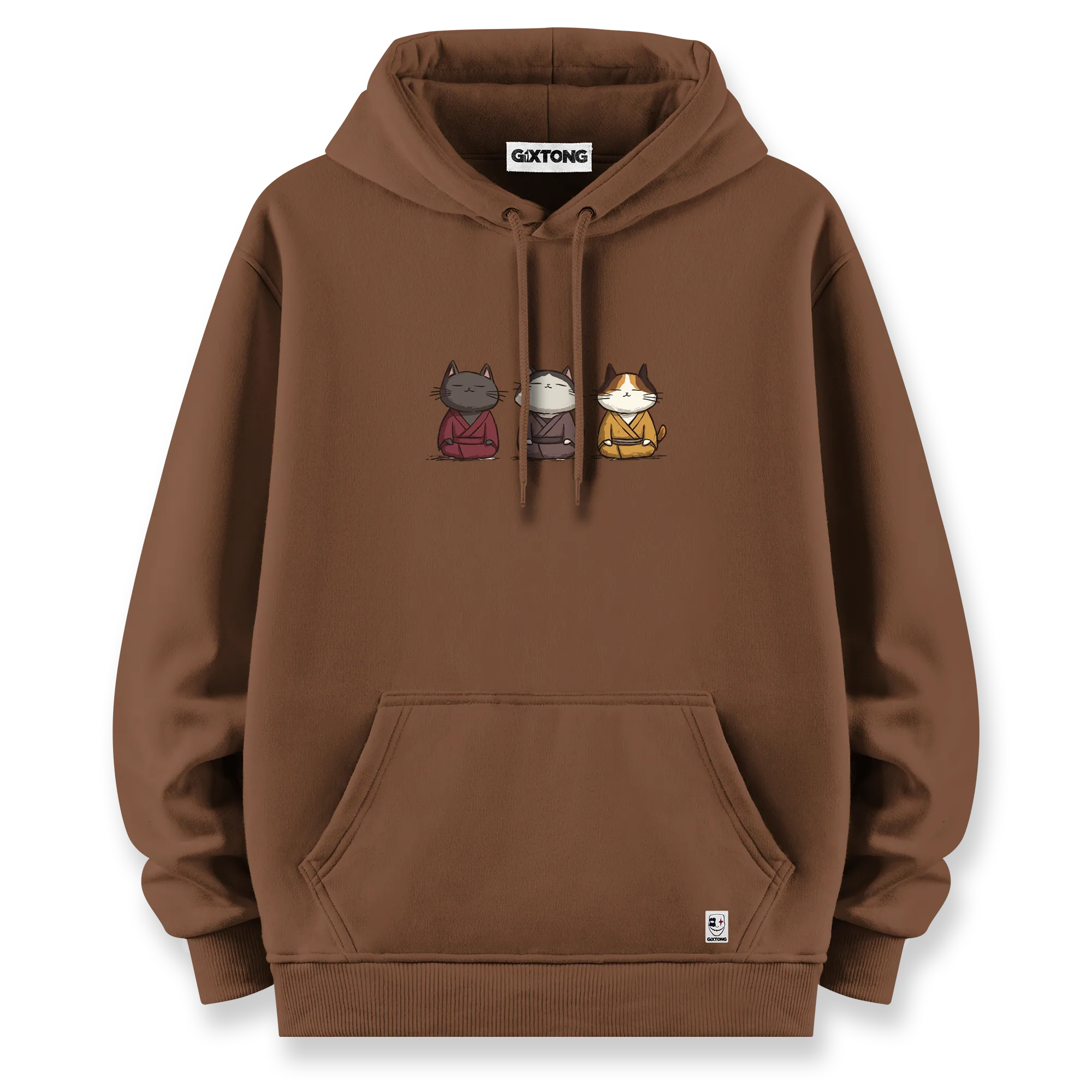 Samurai Cats - Oversize Bol Kalıp Hoodie