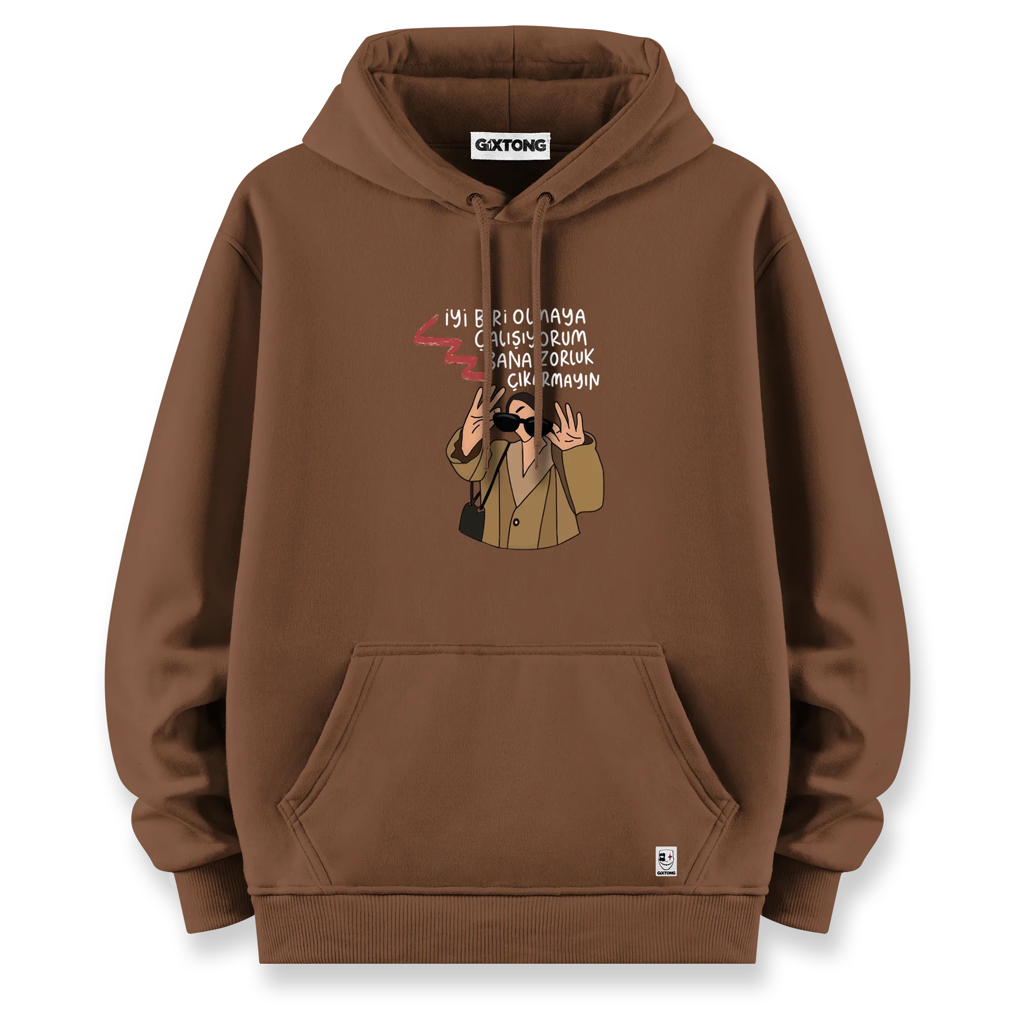 Zorluk Çıkarmayın - Oversize Bol Kalıp Hoodie