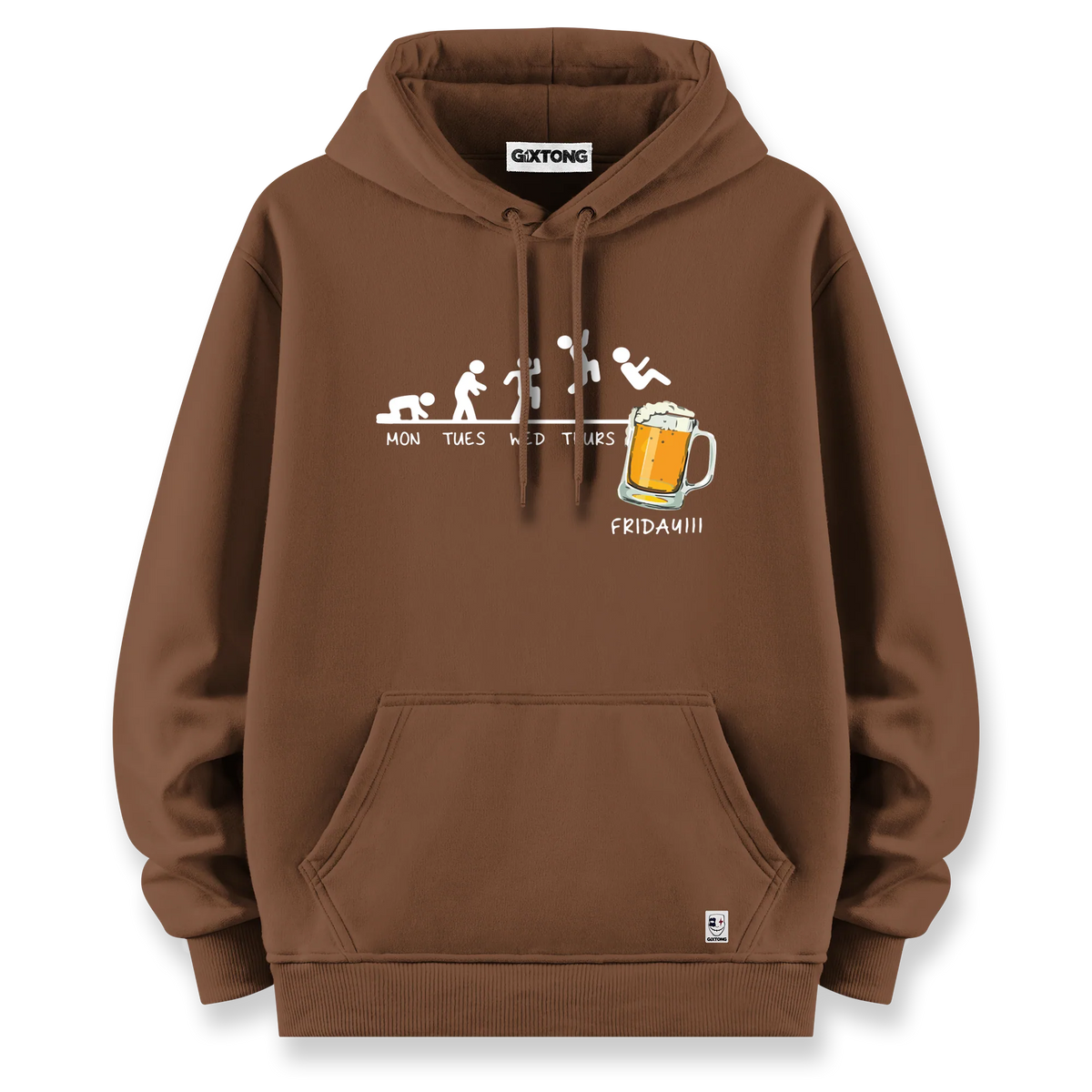 Friday Beer - Oversize Bol Kalıp Hoodie