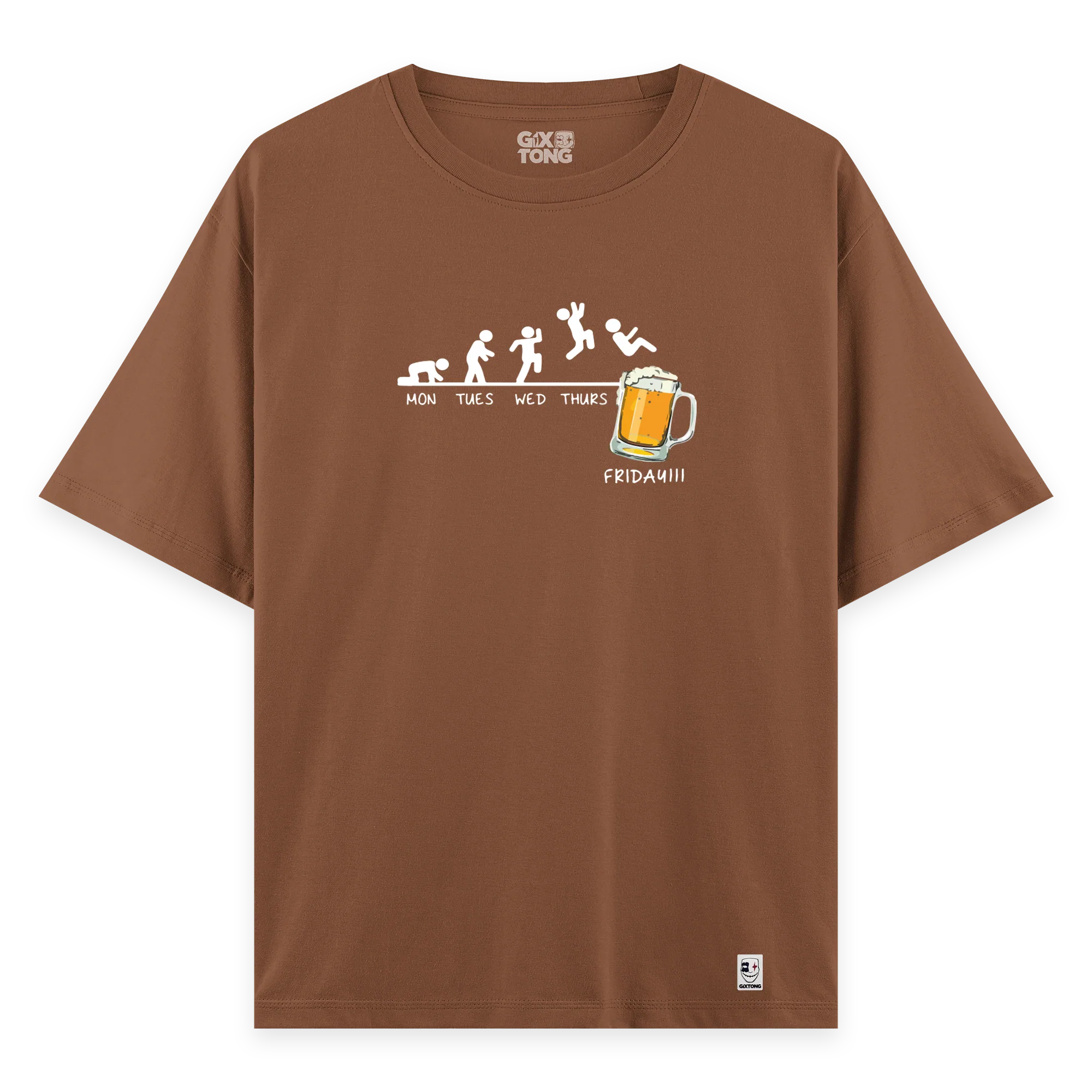 Friday Beer - Oversize Bol Kalıp T-shirt