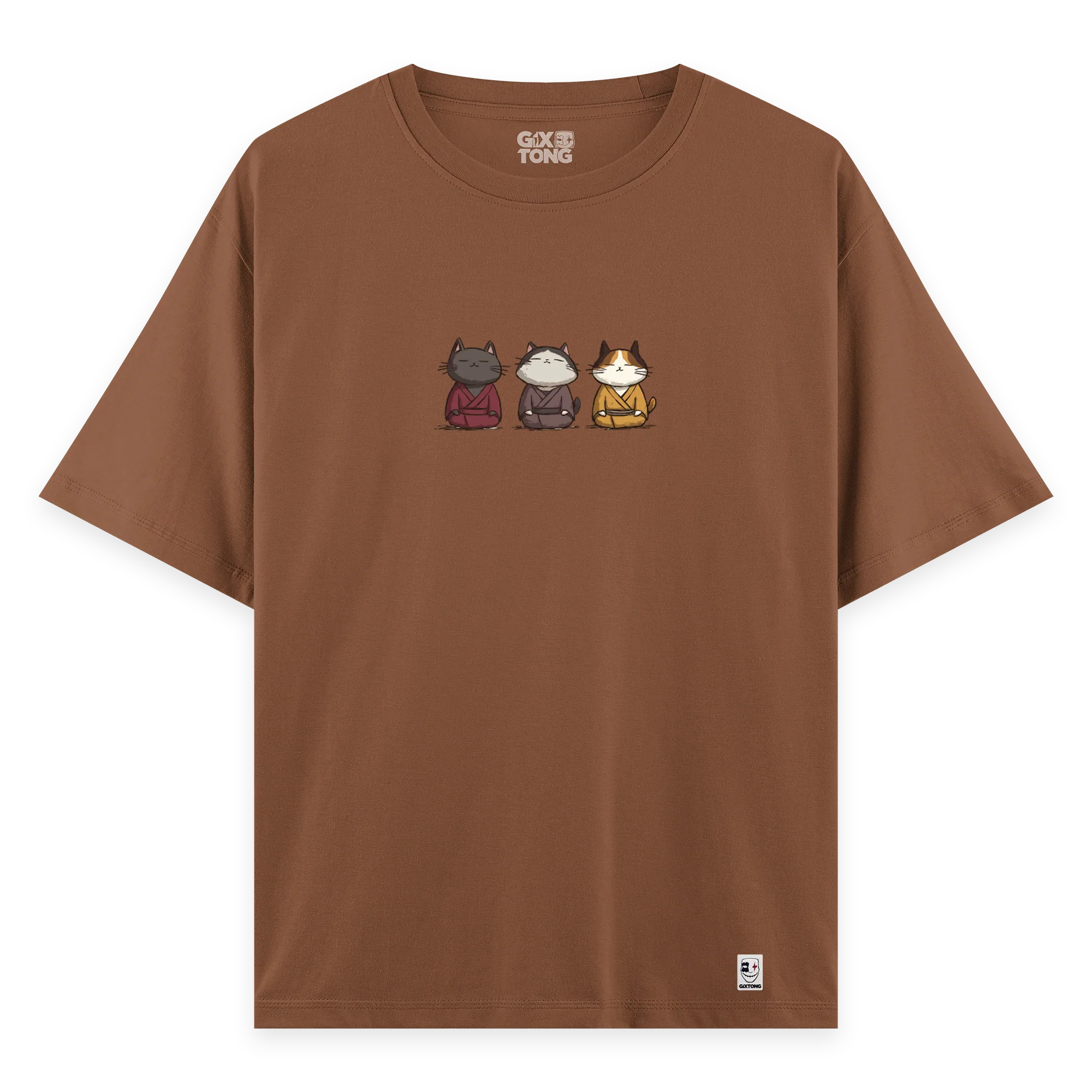 Samurai Cats - Oversize Bol Kalıp T-shirt
