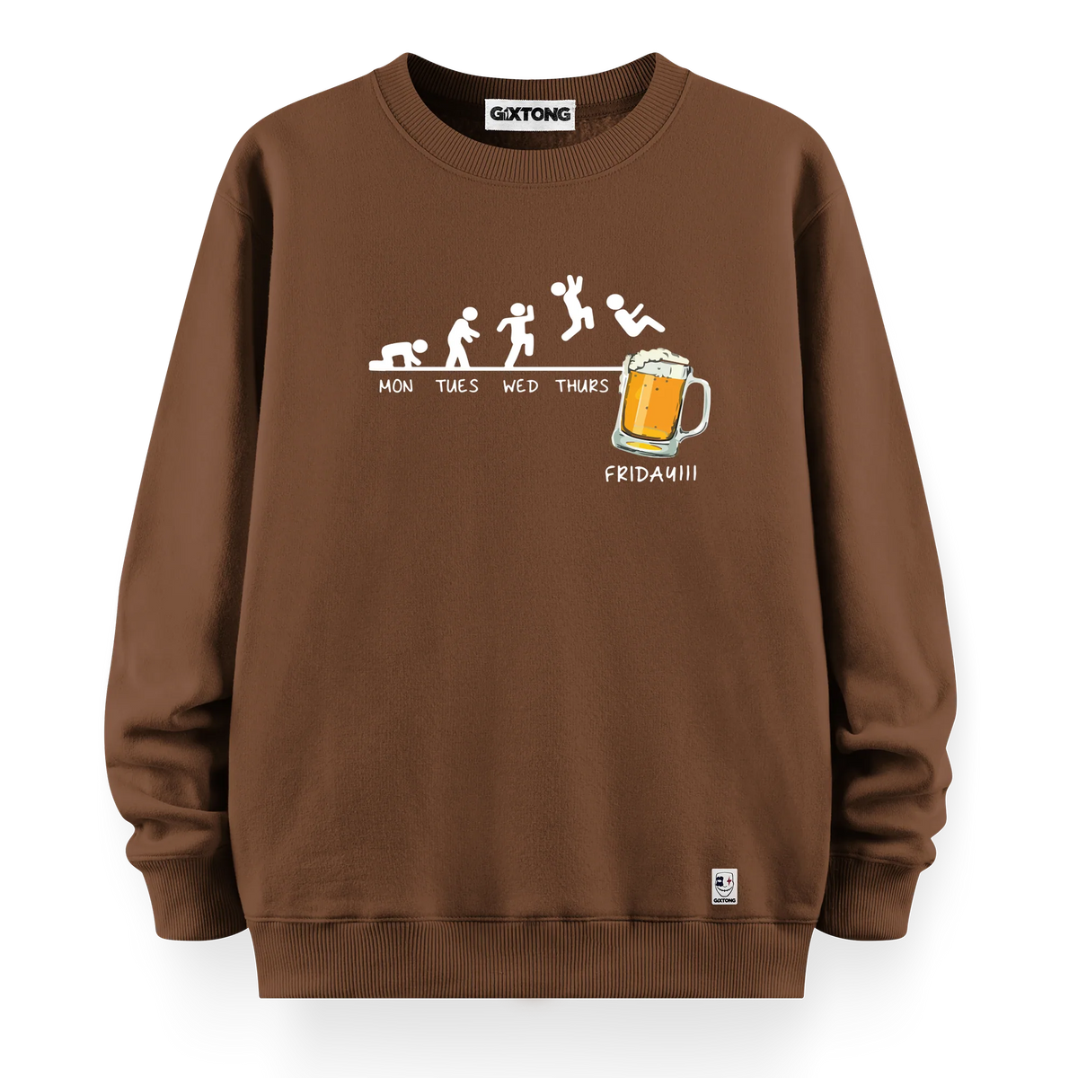 Friday Beer - Oversize Bol Kalıp Sweatshirt