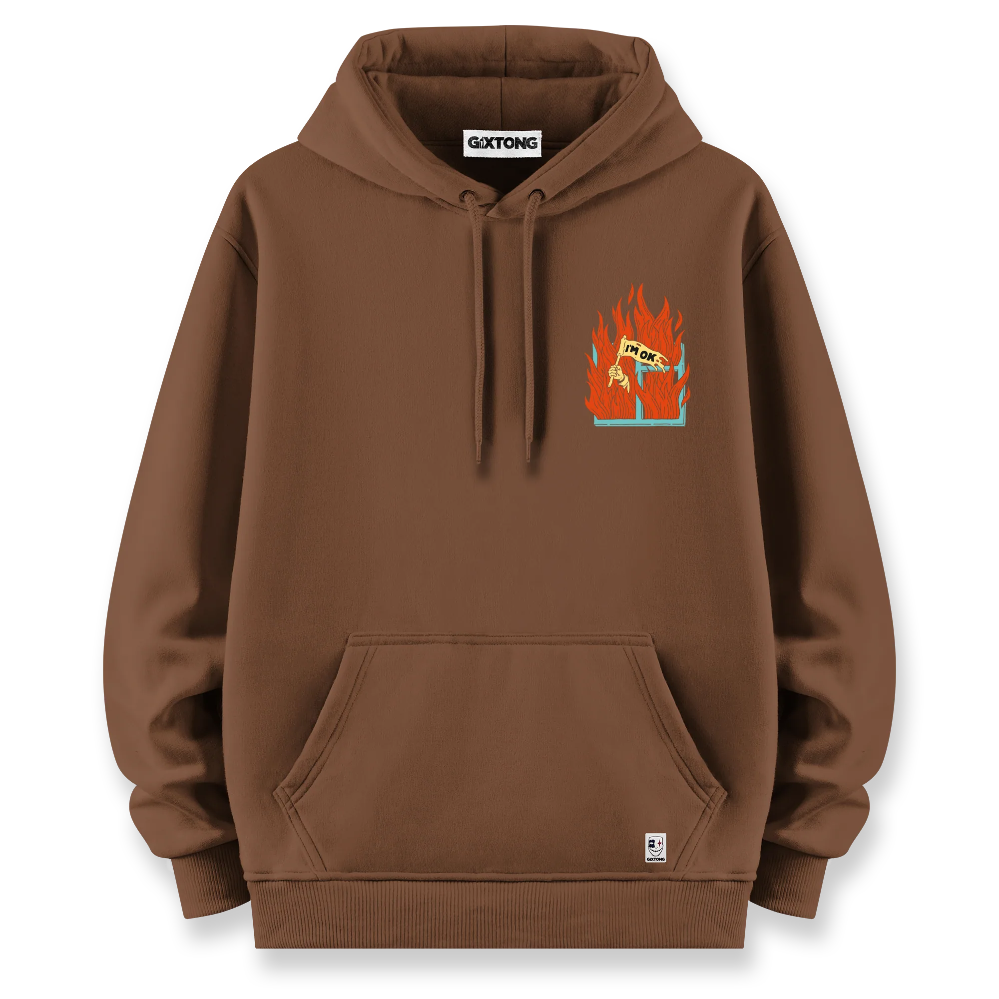 I'm Ok - Oversize Bol Kalıp Hoodie