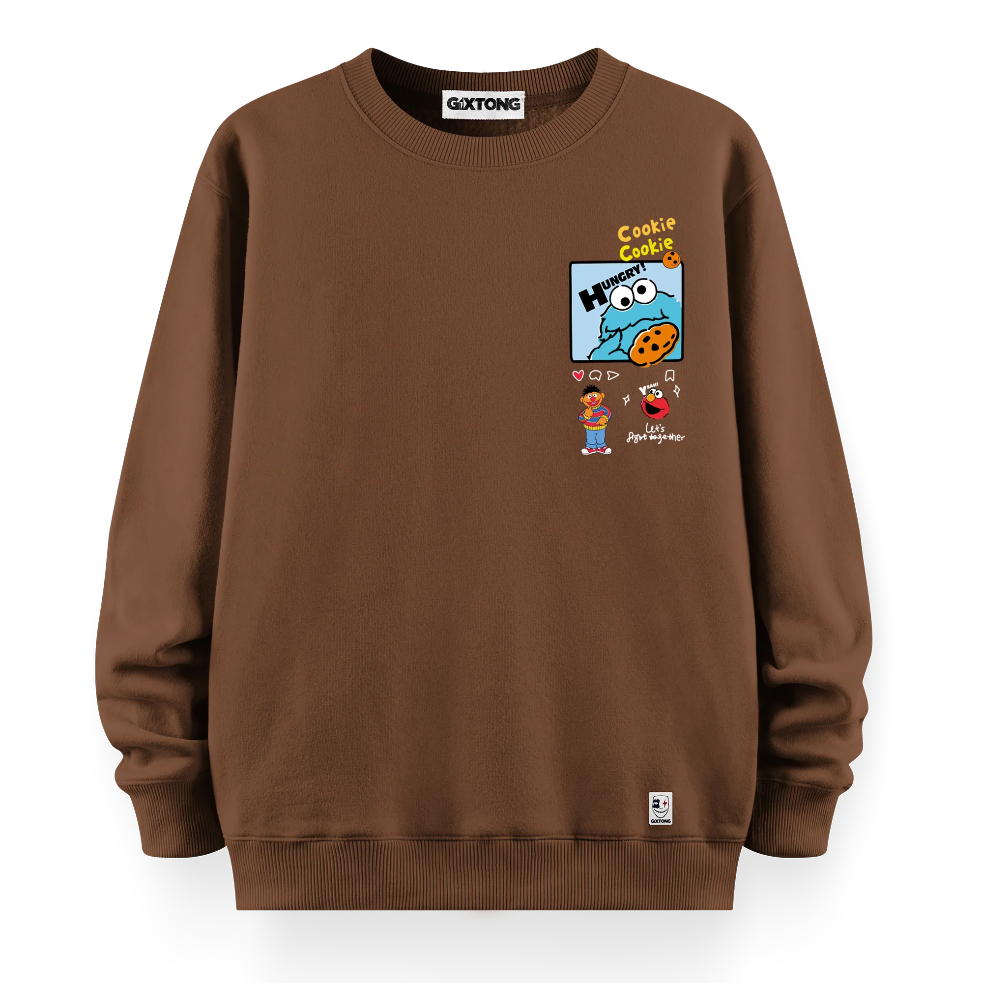 Cookie Monster - Oversize Bol Kalıp Sweatshirt