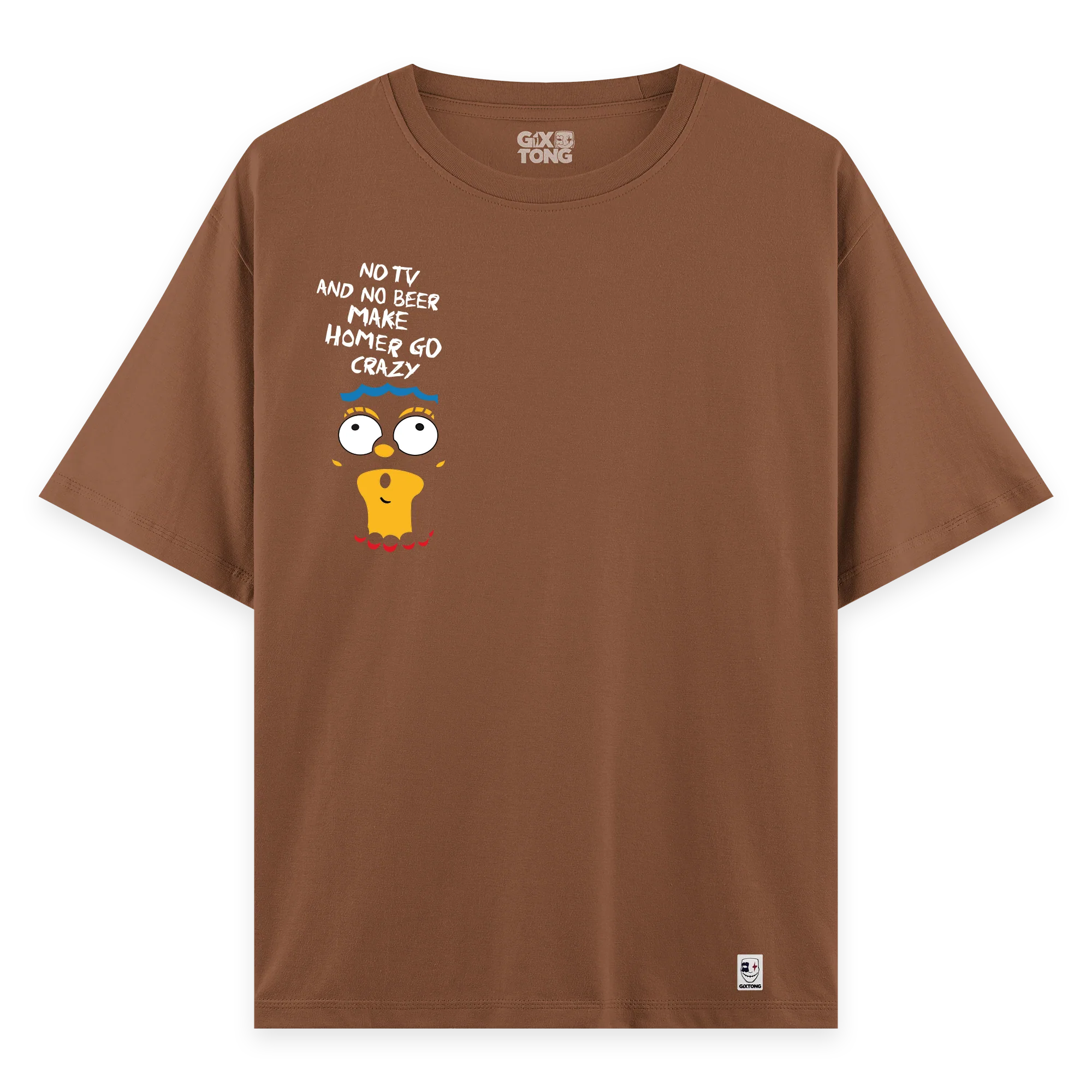Crazy Homer - Oversize Bol Kalıp T-shirt