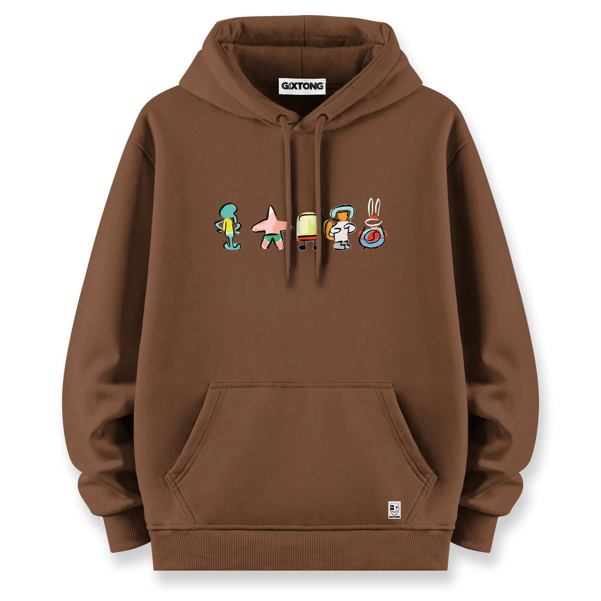 Sponge Family - Oversize Bol Kalıp Hoodie