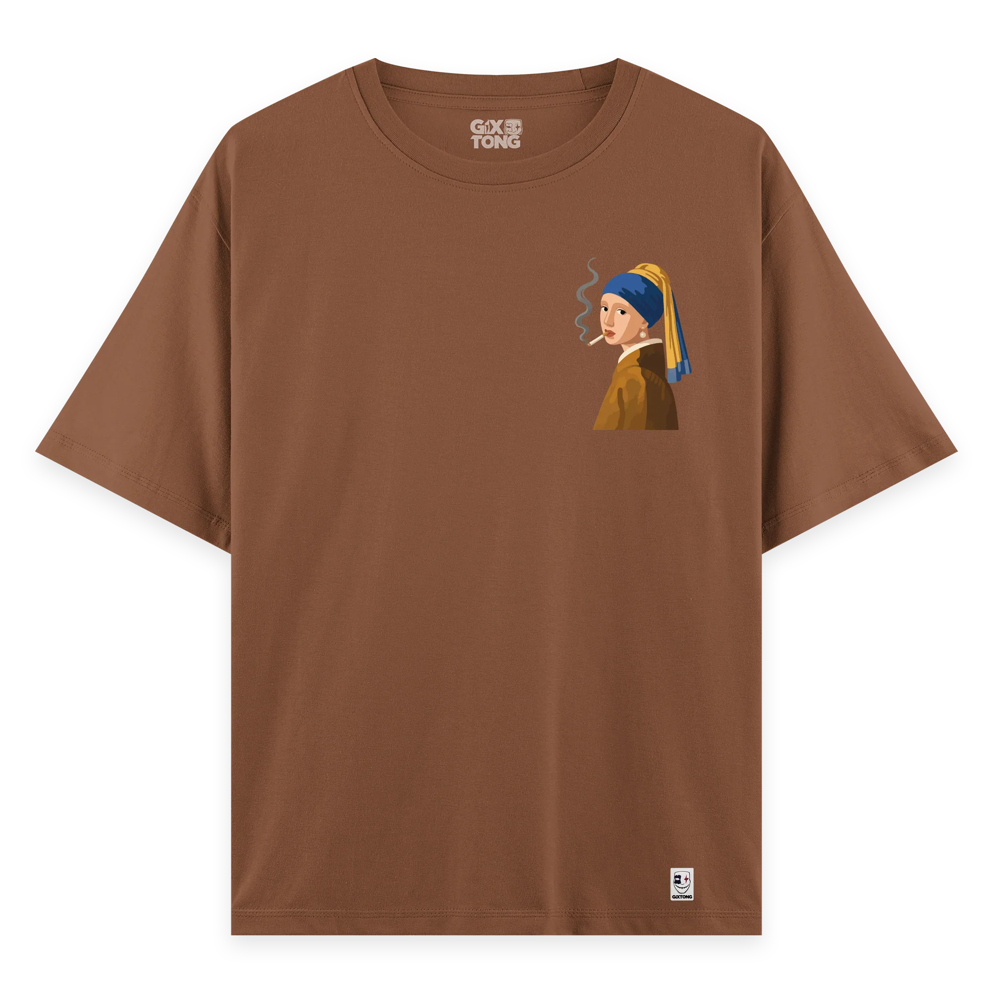 İnci Küpeli Kız - Oversize Bol Kalıp T-shirt