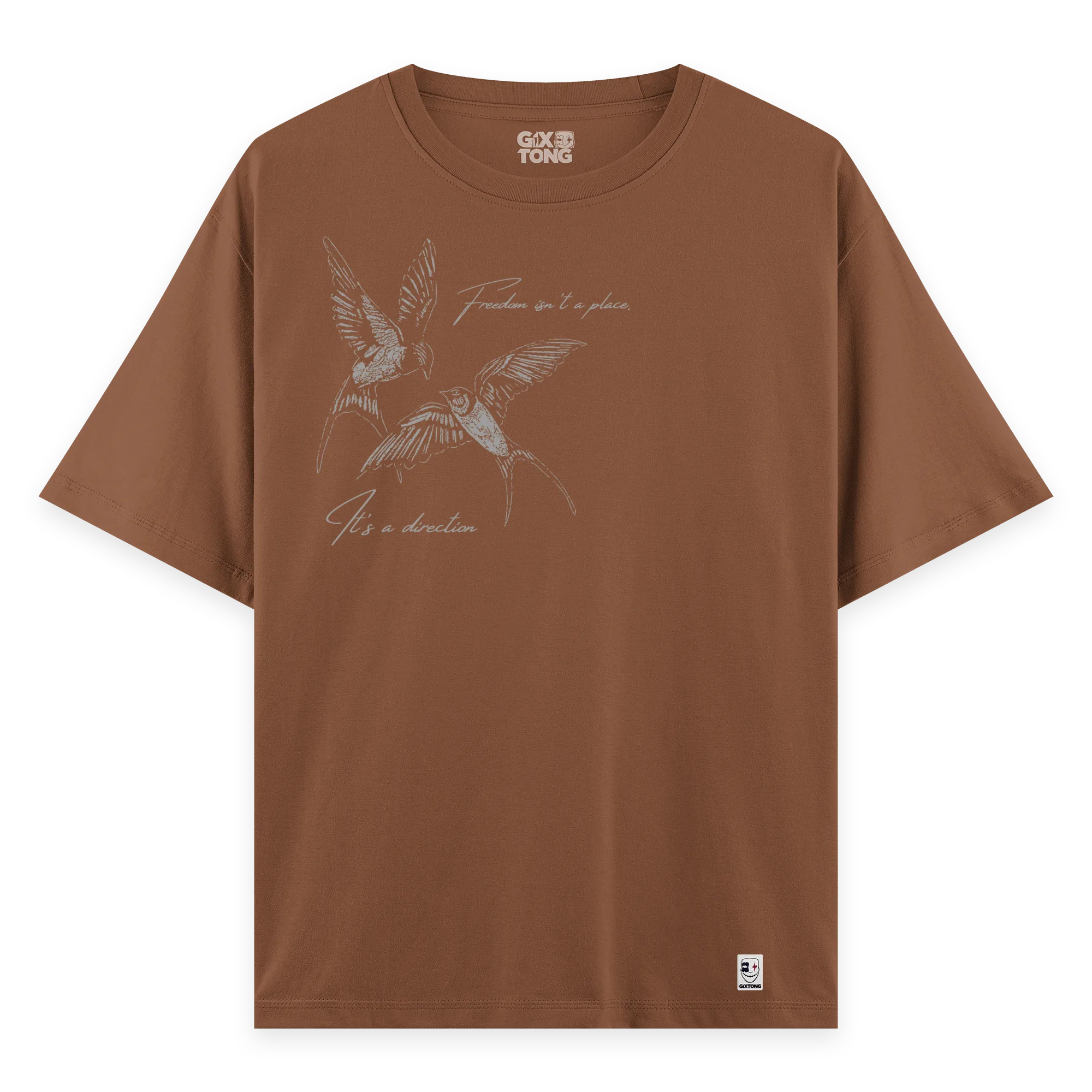 Birds - Oversize Bol Kalıp T-shirt