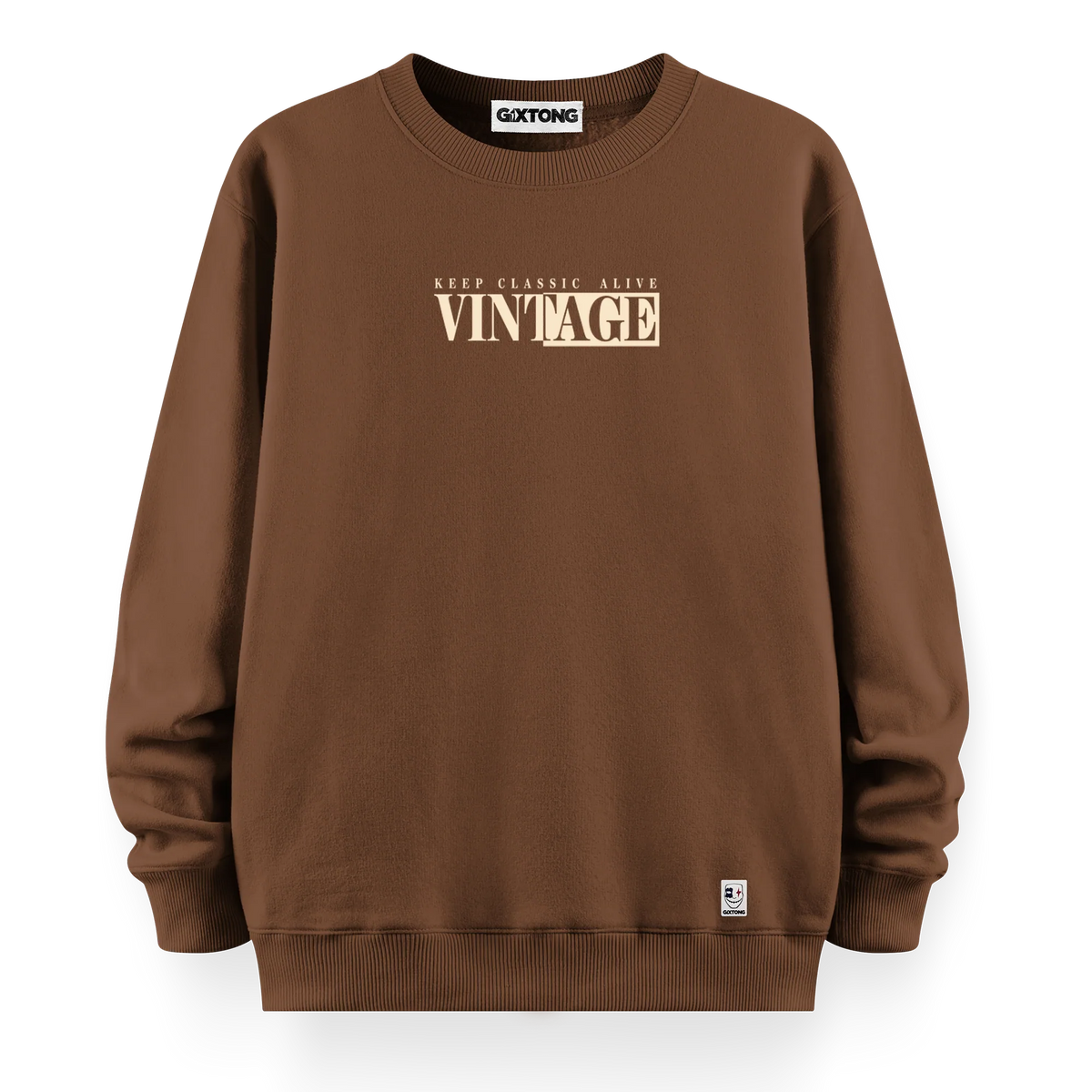 Vintage - Oversize Bol Kalıp Sweatshirt