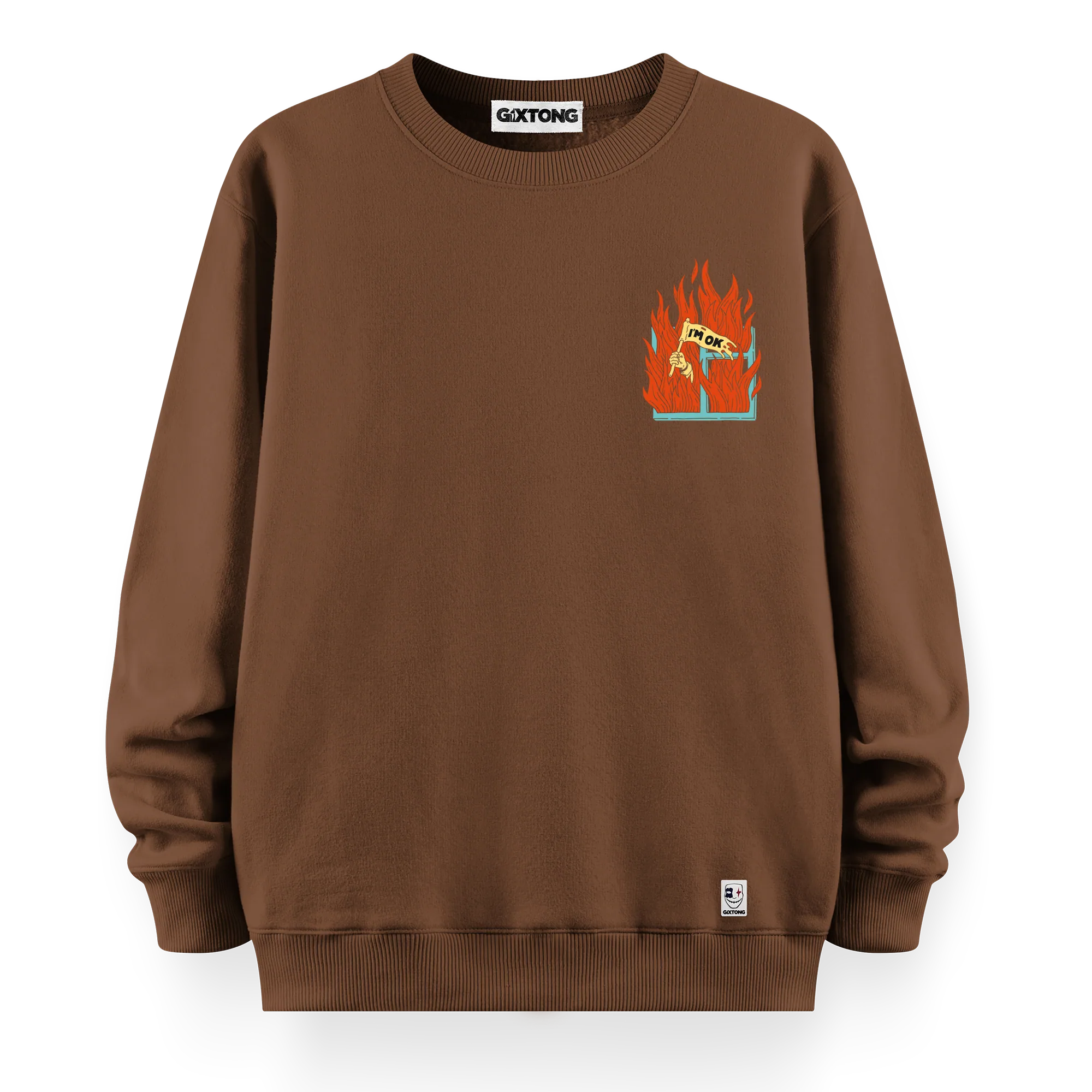 I'm Ok - Oversize Bol Kalıp Sweatshirt