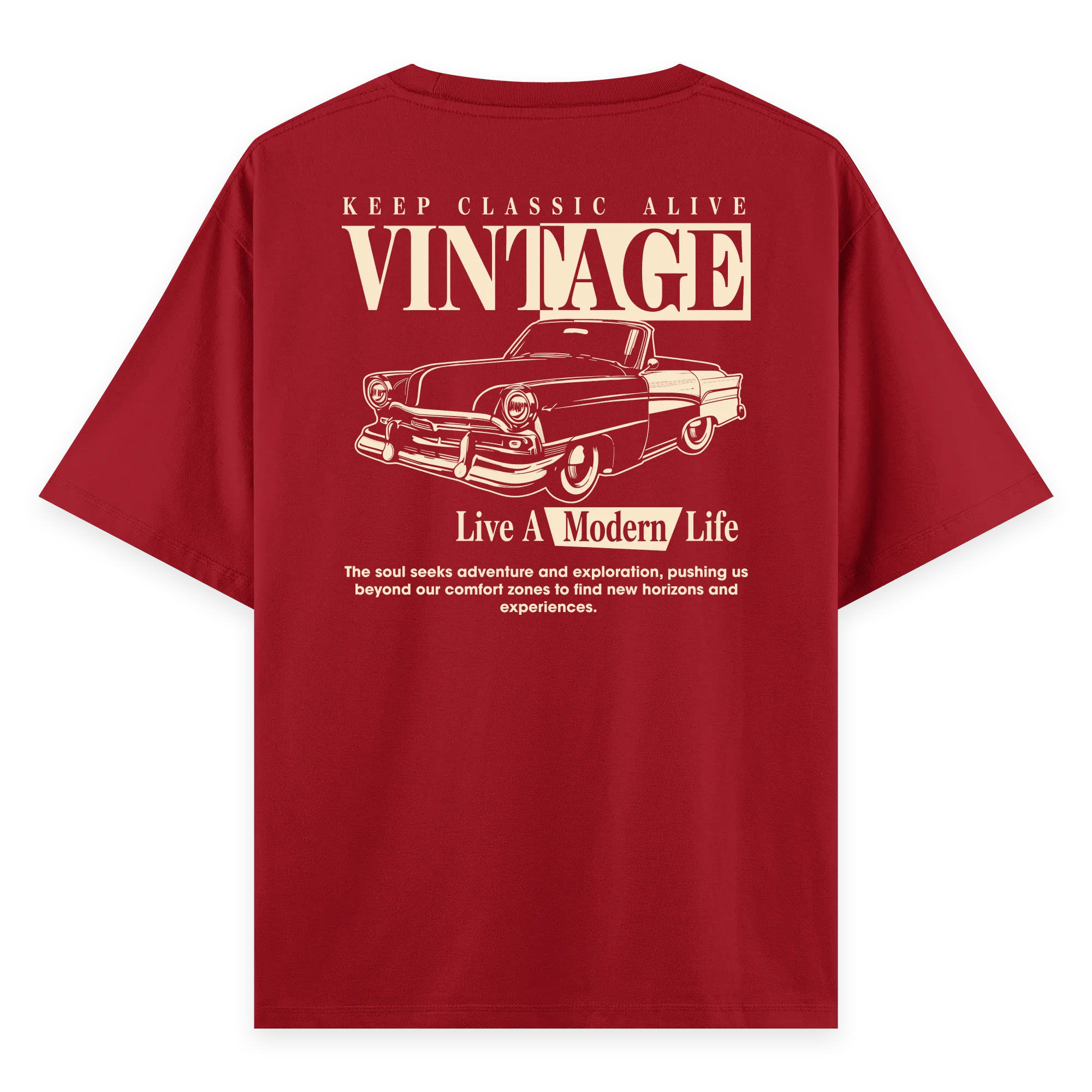 Vintage - Oversize Bol Kalıp T-shirt