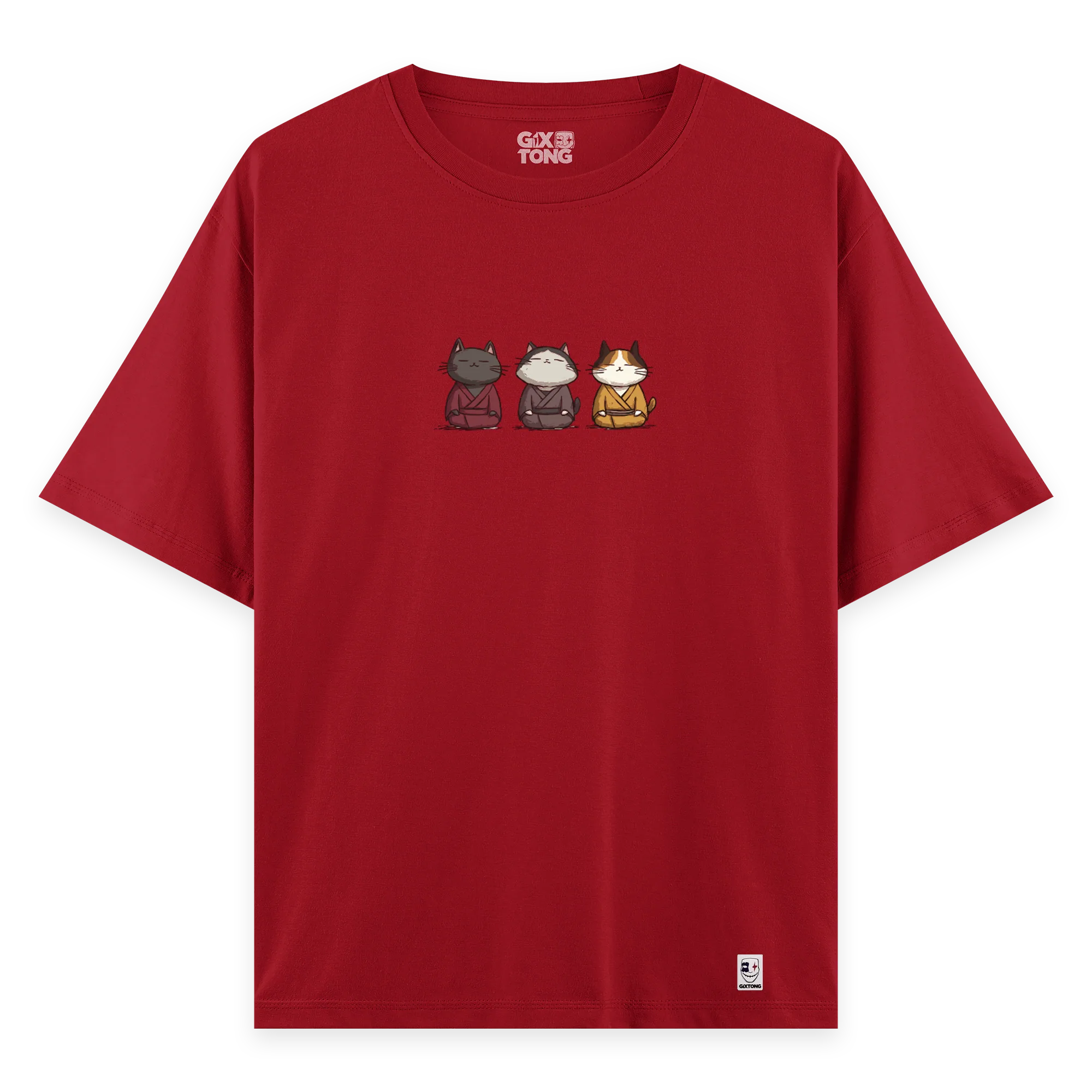 Samurai Cats - Oversize Bol Kalıp T-shirt