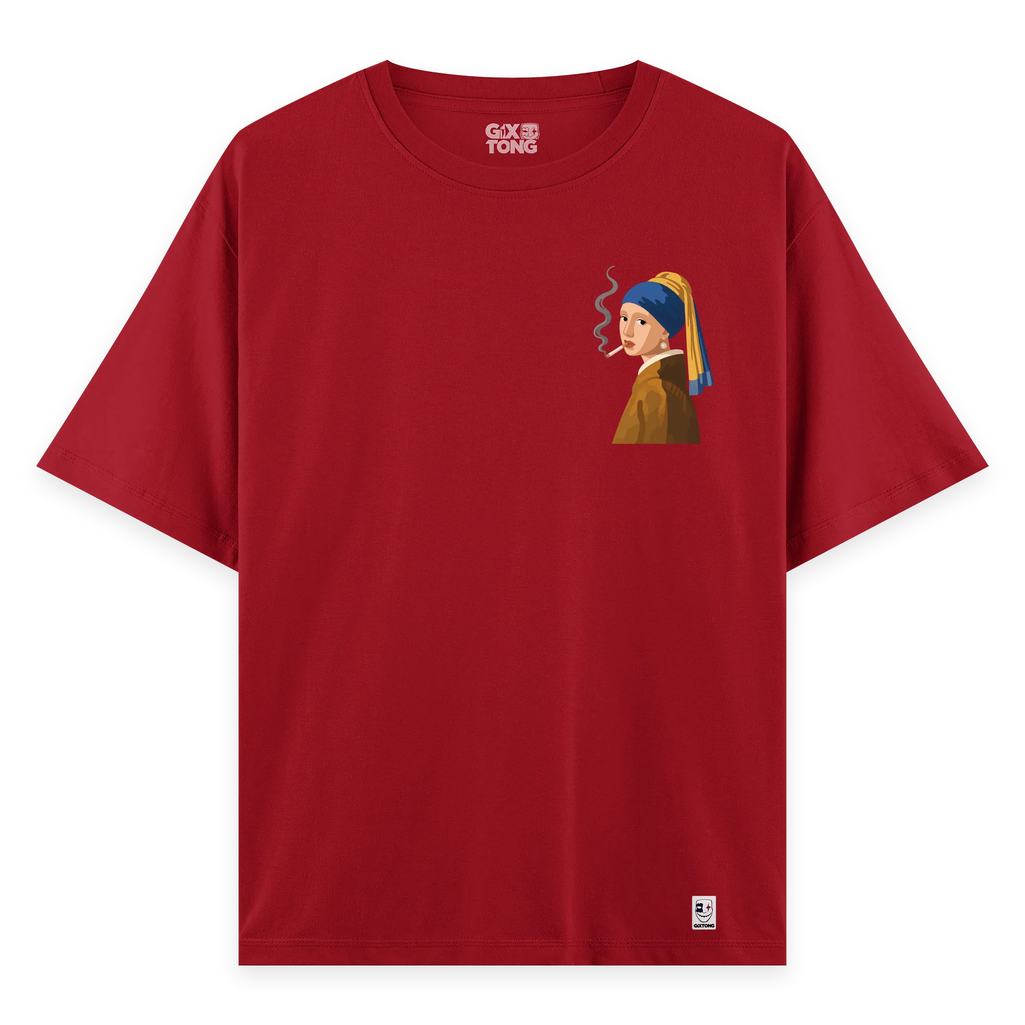 İnci Küpeli Kız - Oversize Bol Kalıp T-shirt