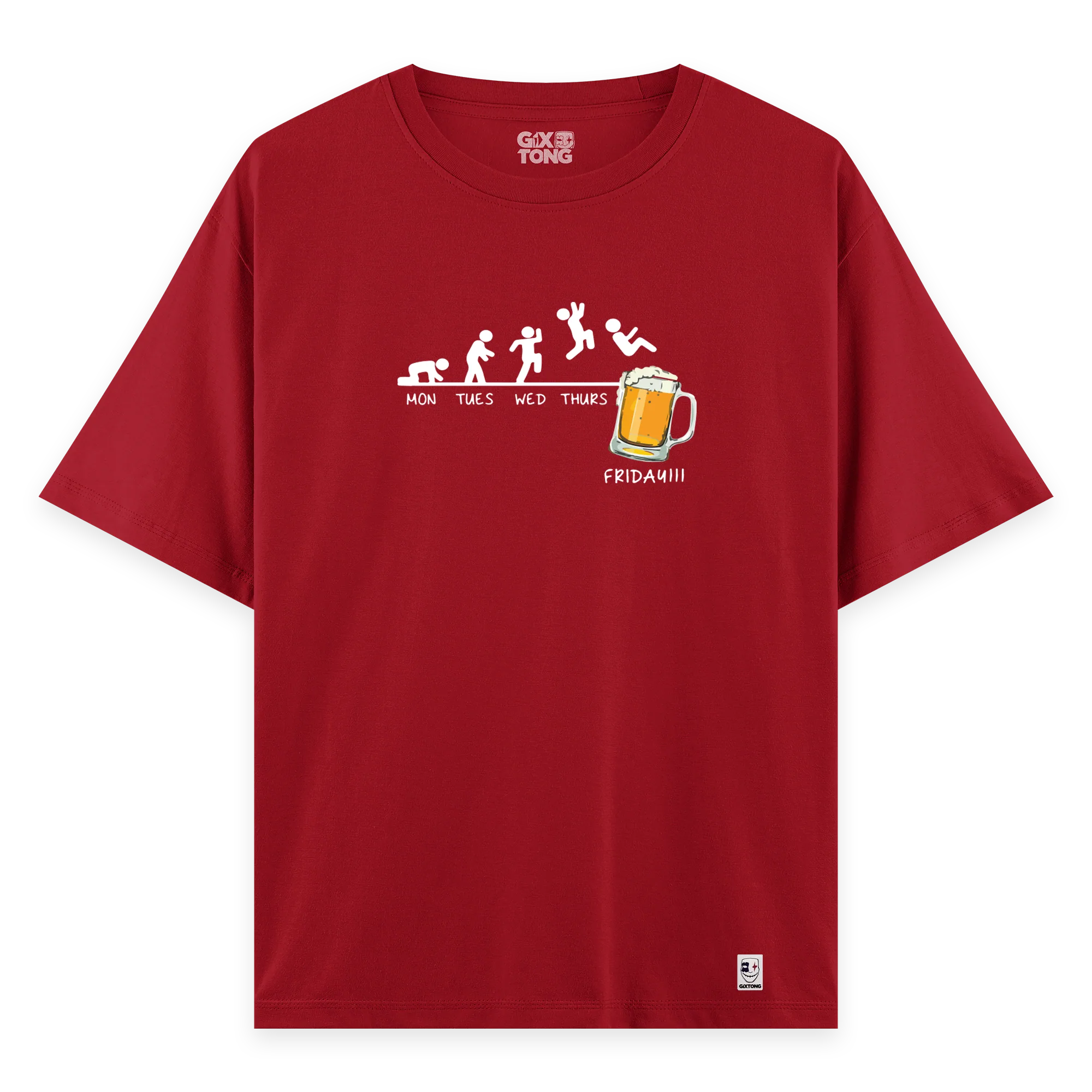 Friday Beer - Oversize Bol Kalıp T-shirt
