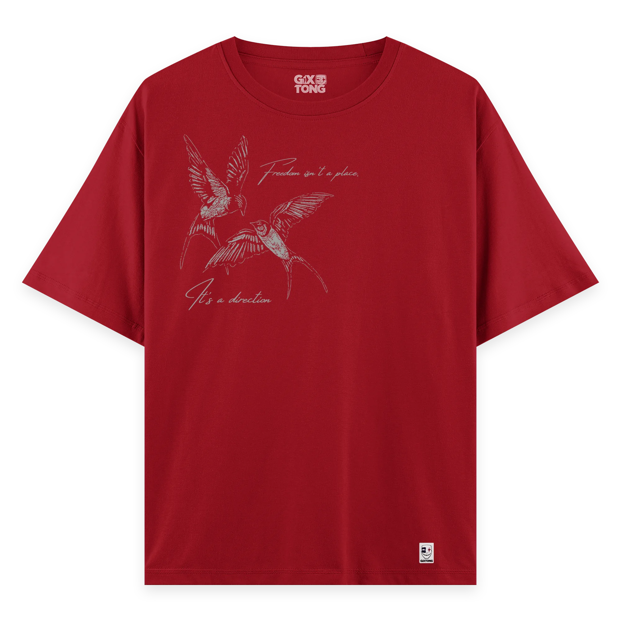 Birds - Oversize Bol Kalıp T-shirt