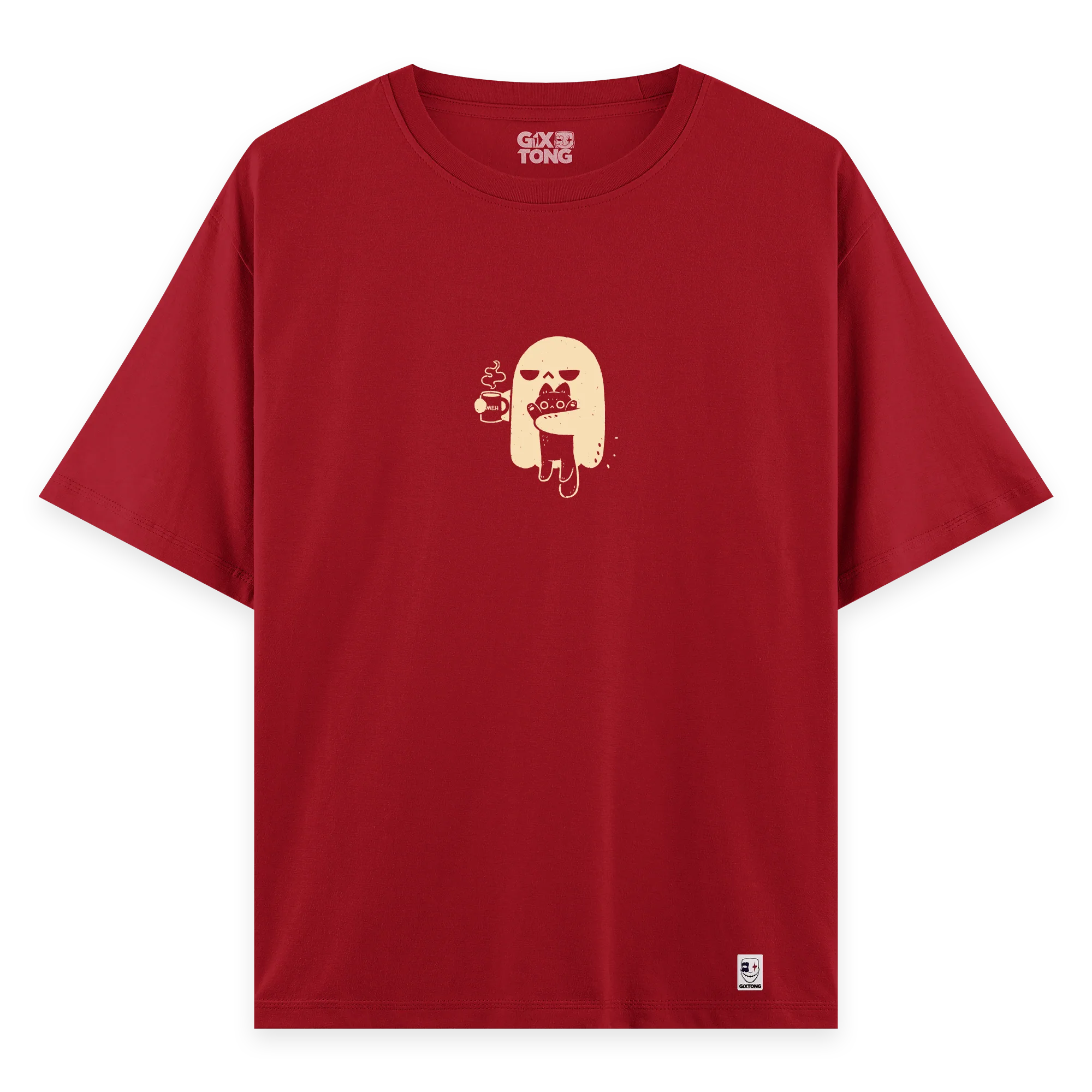 Ghost Cat - Oversize Bol Kalıp T-shirt