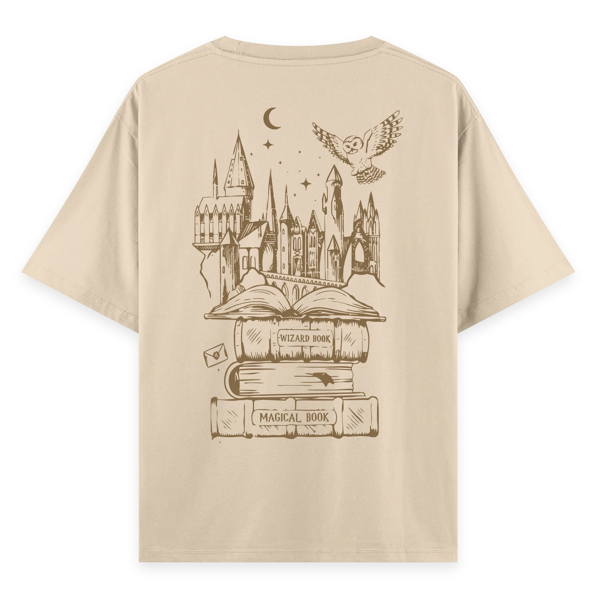 Hogwarts - Oversize Bol Kalıp T-shirt