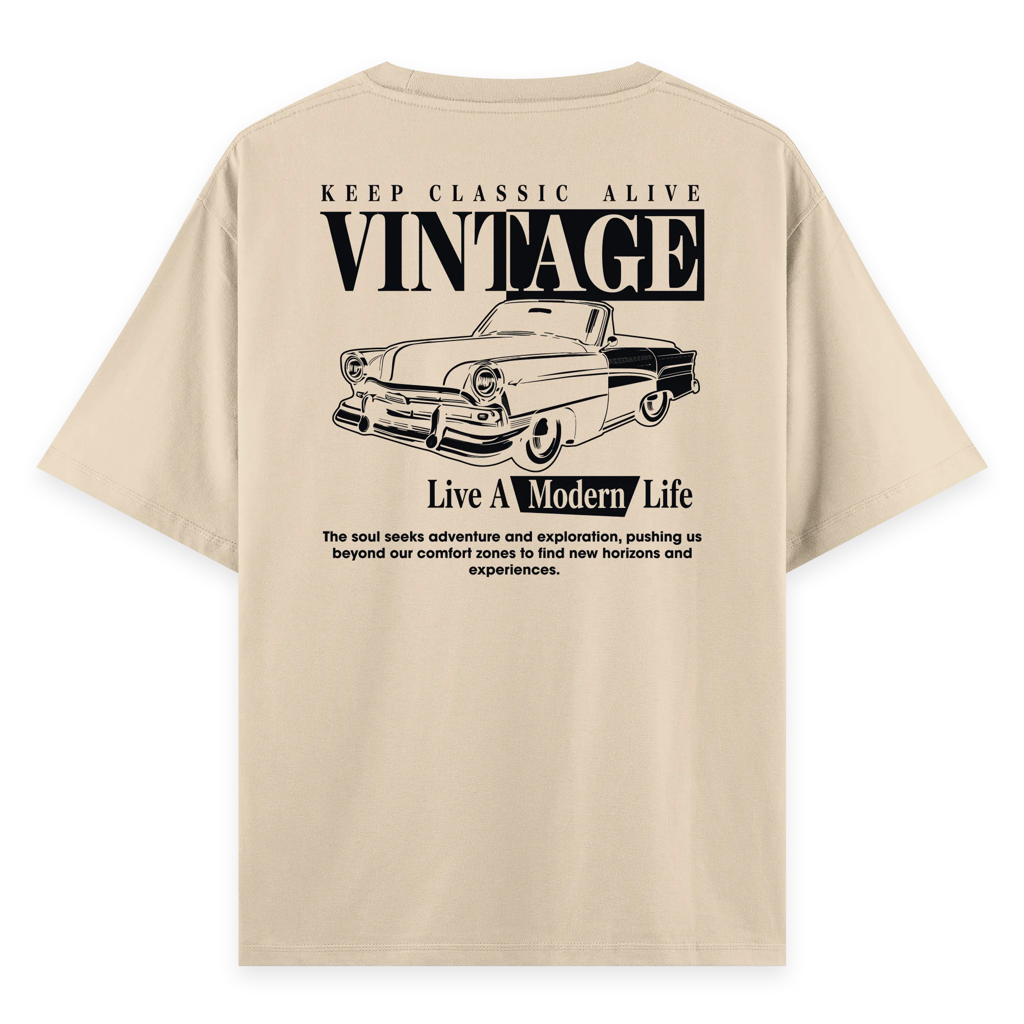 Vintage - Oversize Bol Kalıp T-shirt