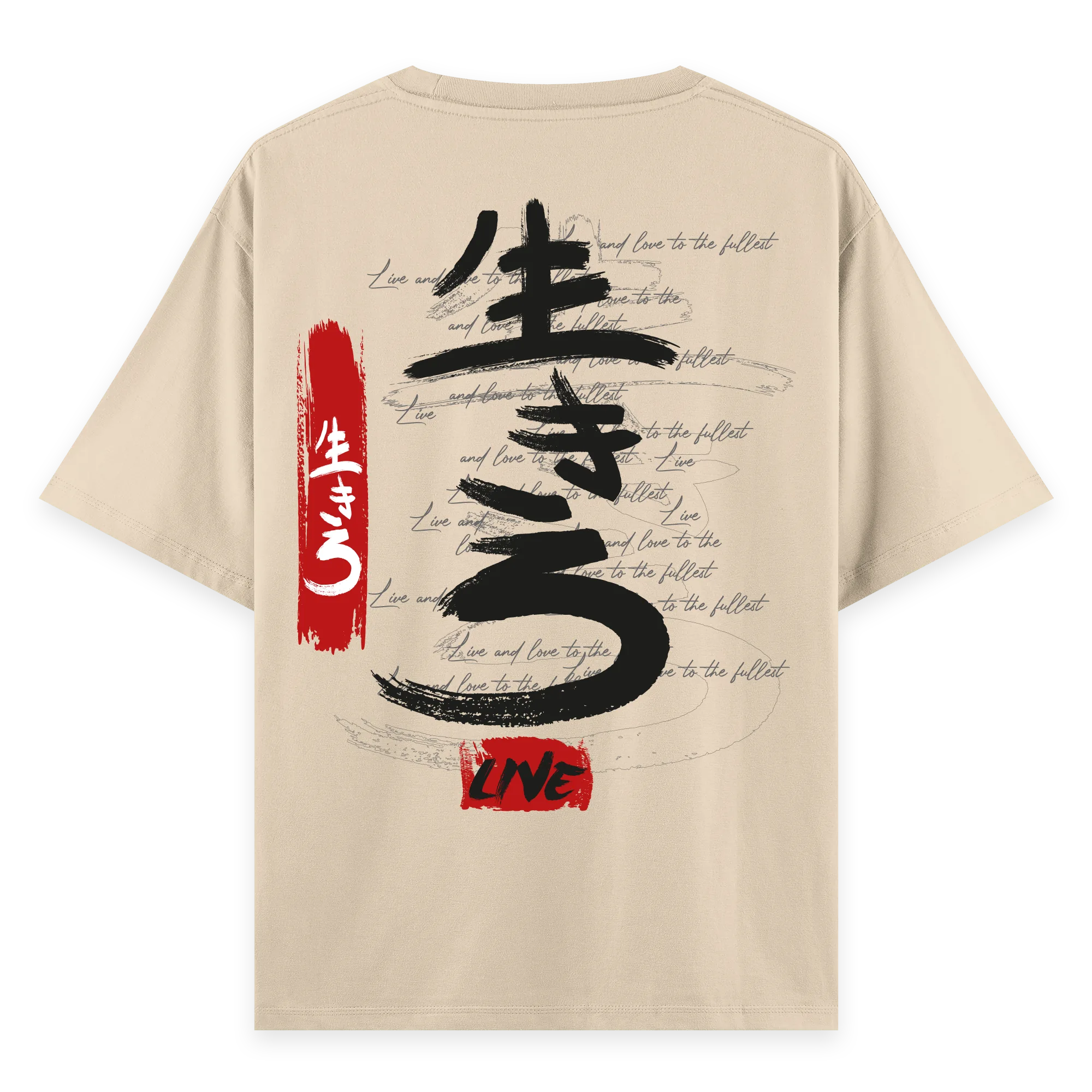 Live - Oversize Bol Kalıp T-shirt