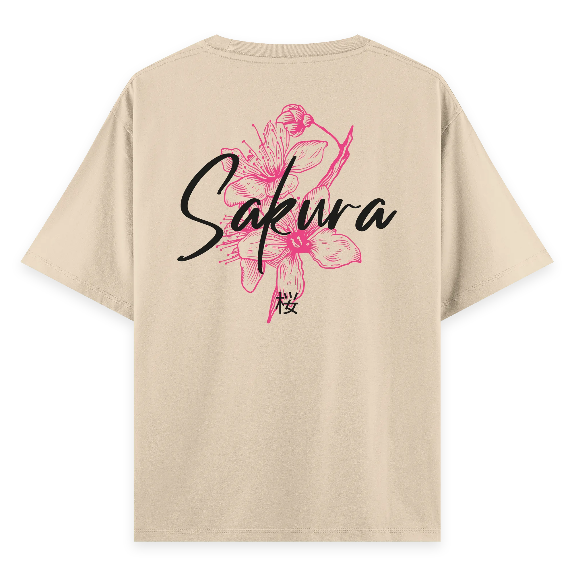 Sakura - Oversize Bol Kalıp T-shirt