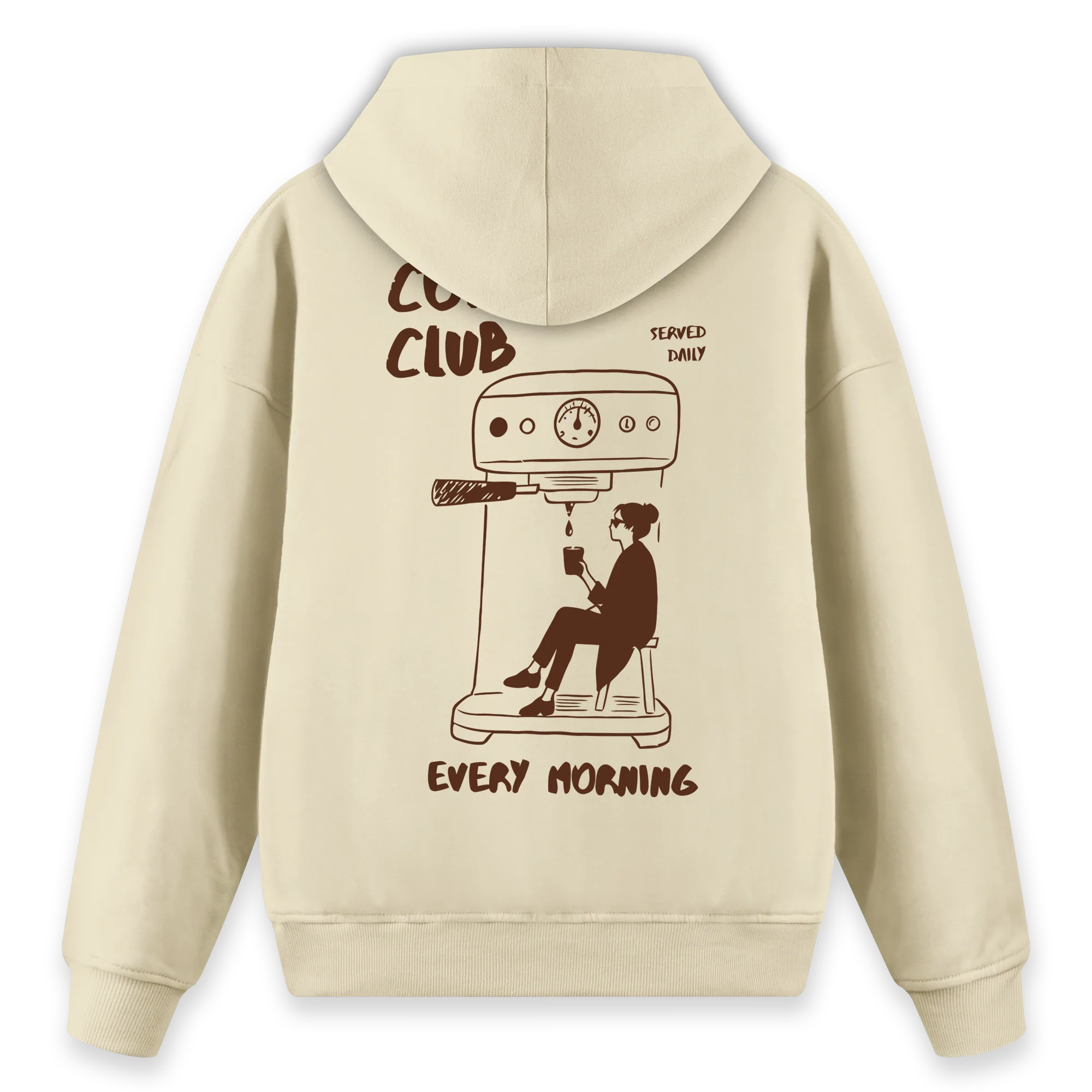Coffee Club - Regular Fit Kalıp Hoodie