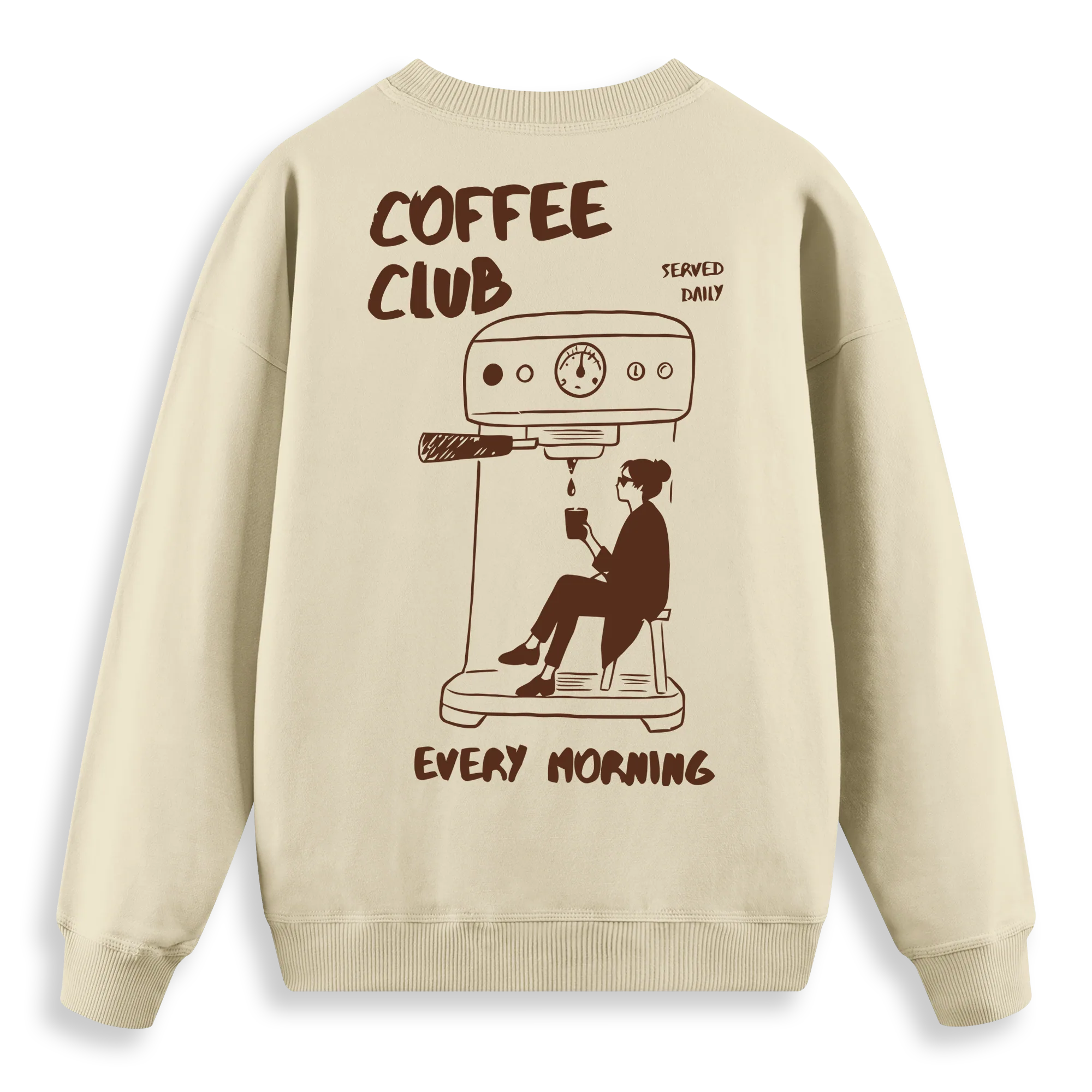 Coffee Club - Regular Fit Kalıp Sweatshirt