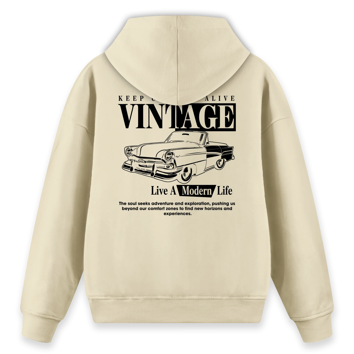 Vintage - Regular Fit Kalıp Hoodie