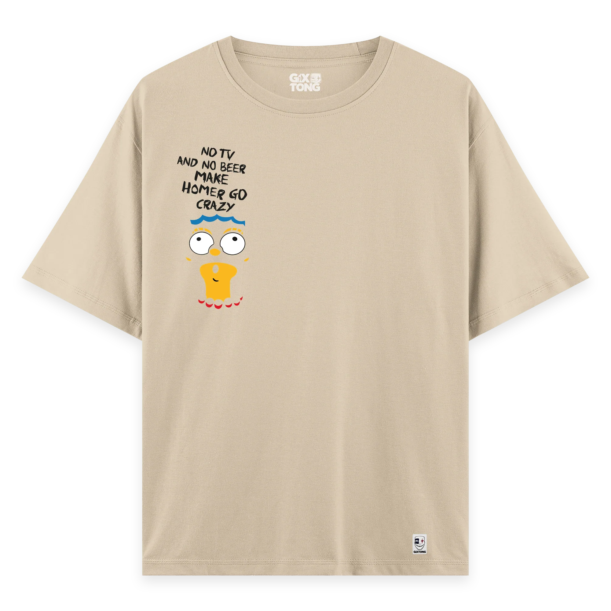 Crazy Homer - Oversize Bol Kalıp T-shirt
