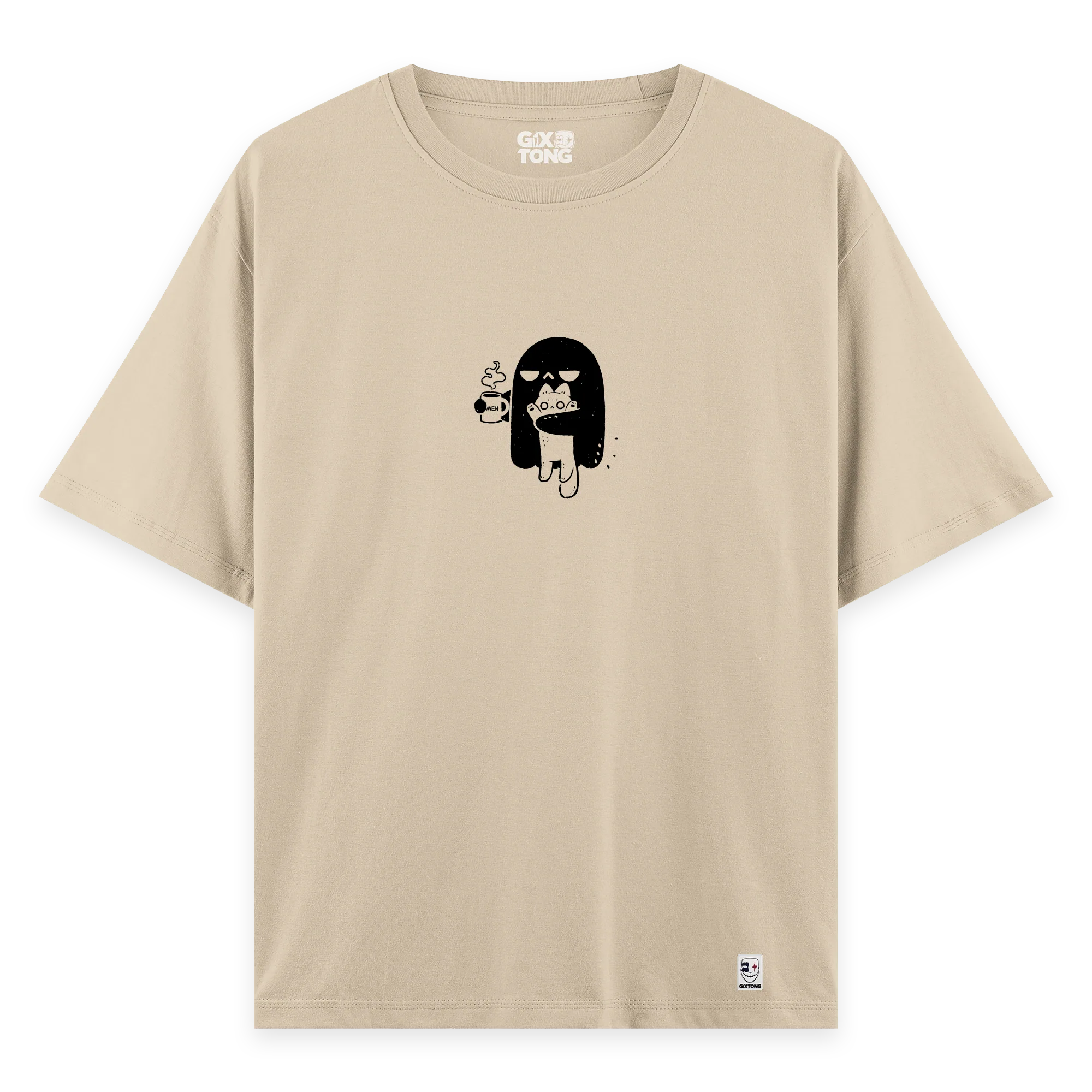 Ghost Cat - Oversize Bol Kalıp T-shirt
