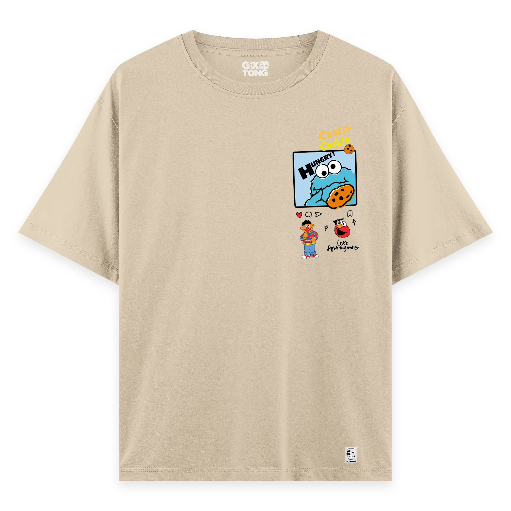 Cookie Monster - Oversize Bol Kalıp T-shirt