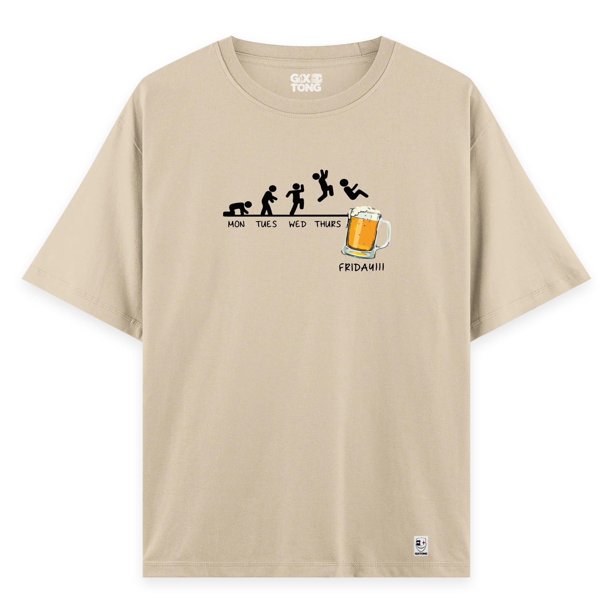 Friday Beer - Oversize Bol Kalıp T-shirt