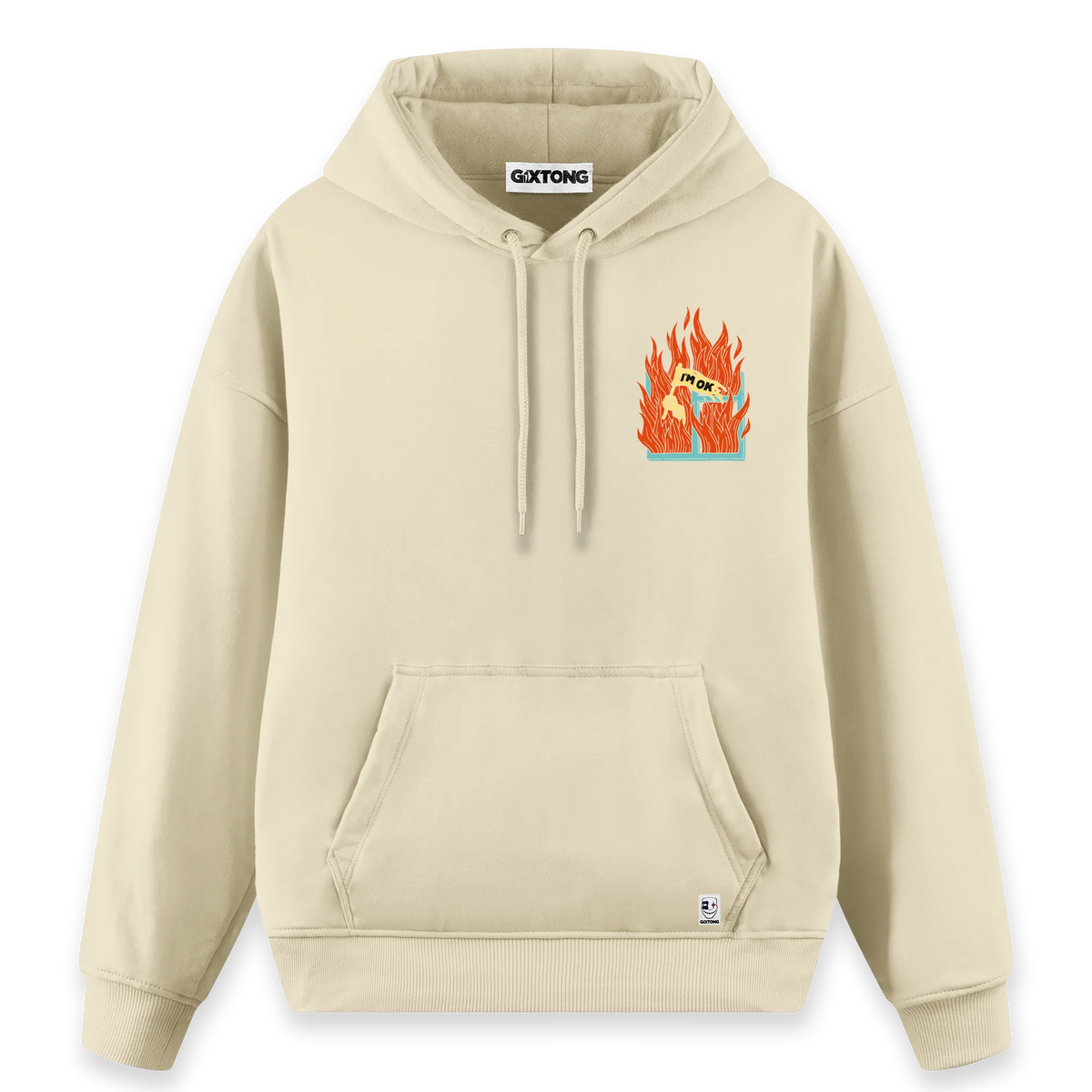 I'm Ok - Regular Fit Kalıp Hoodie