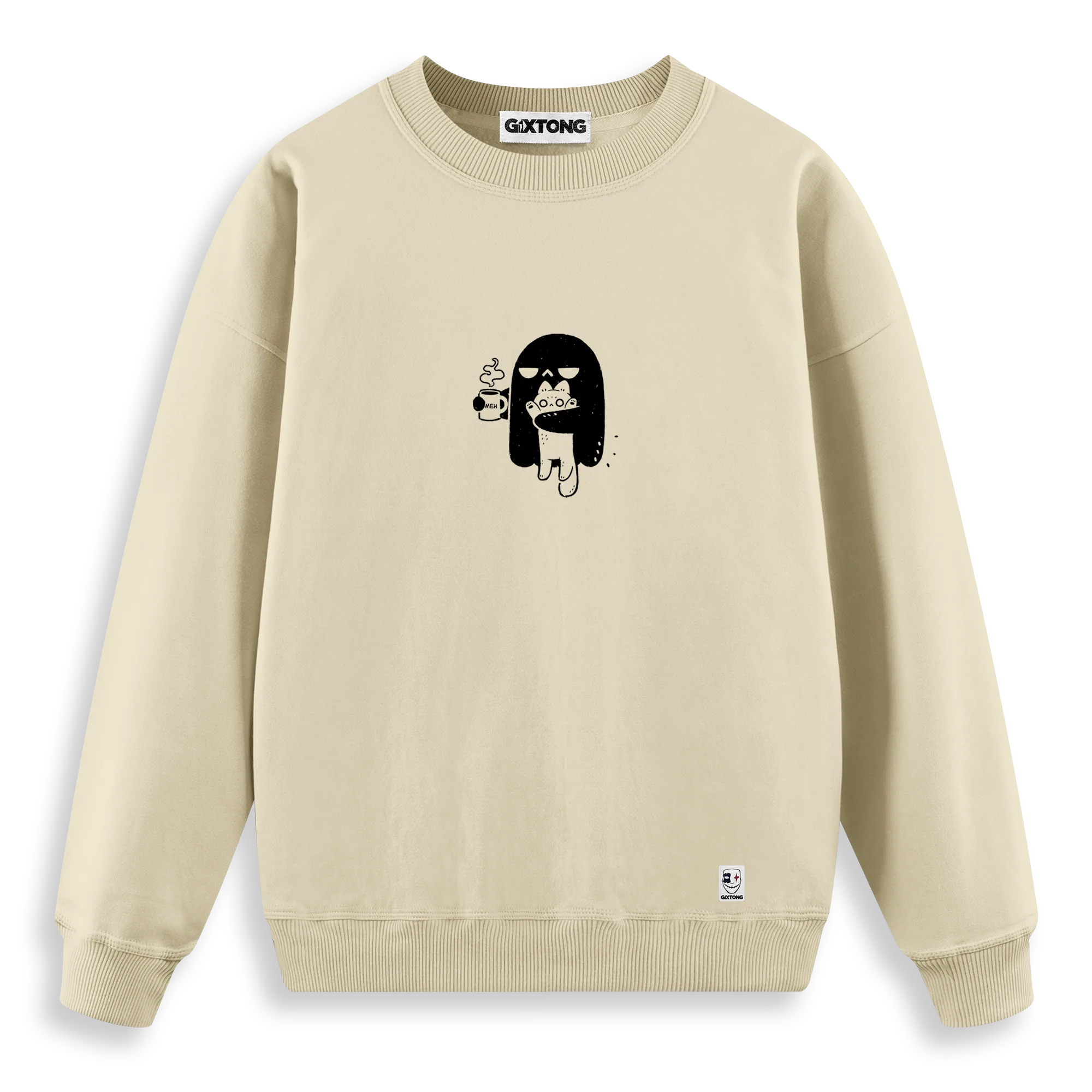 Ghost Cat - Regular Fit Kalıp Sweatshirt