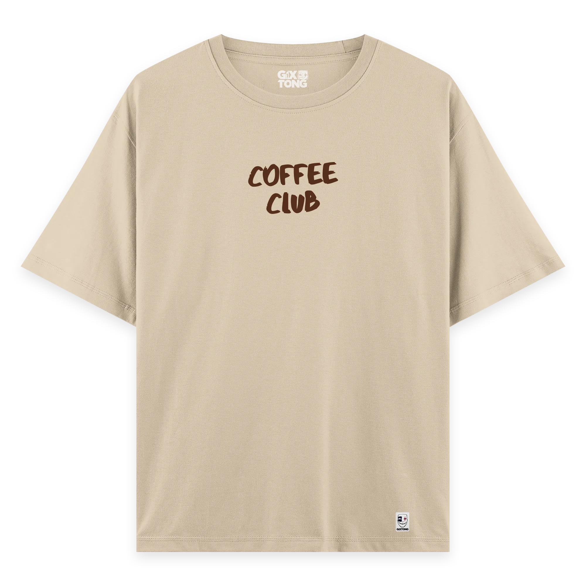Coffee Club - Oversize Bol Kalıp T-shirt