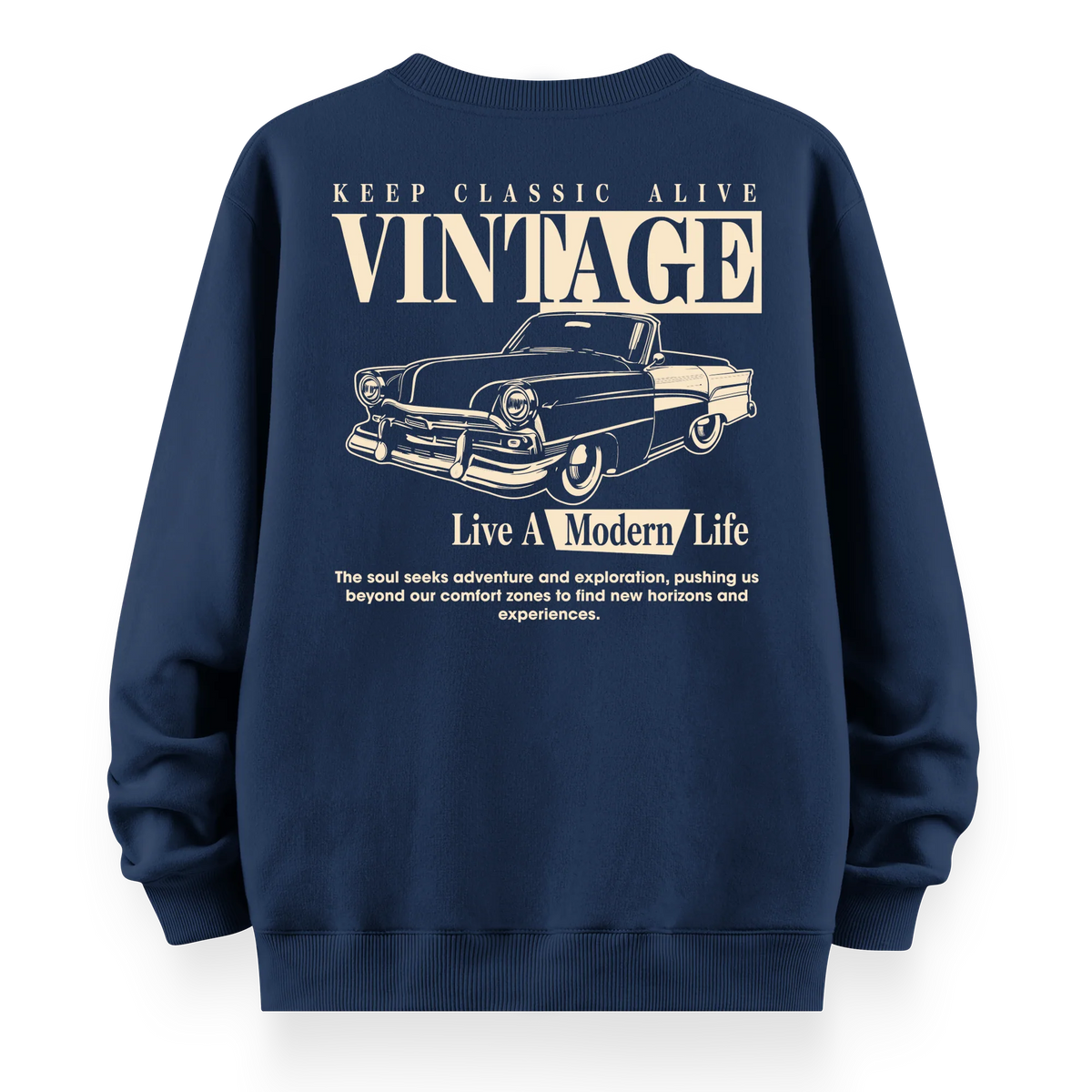 Vintage - Oversize Bol Kalıp Sweatshirt