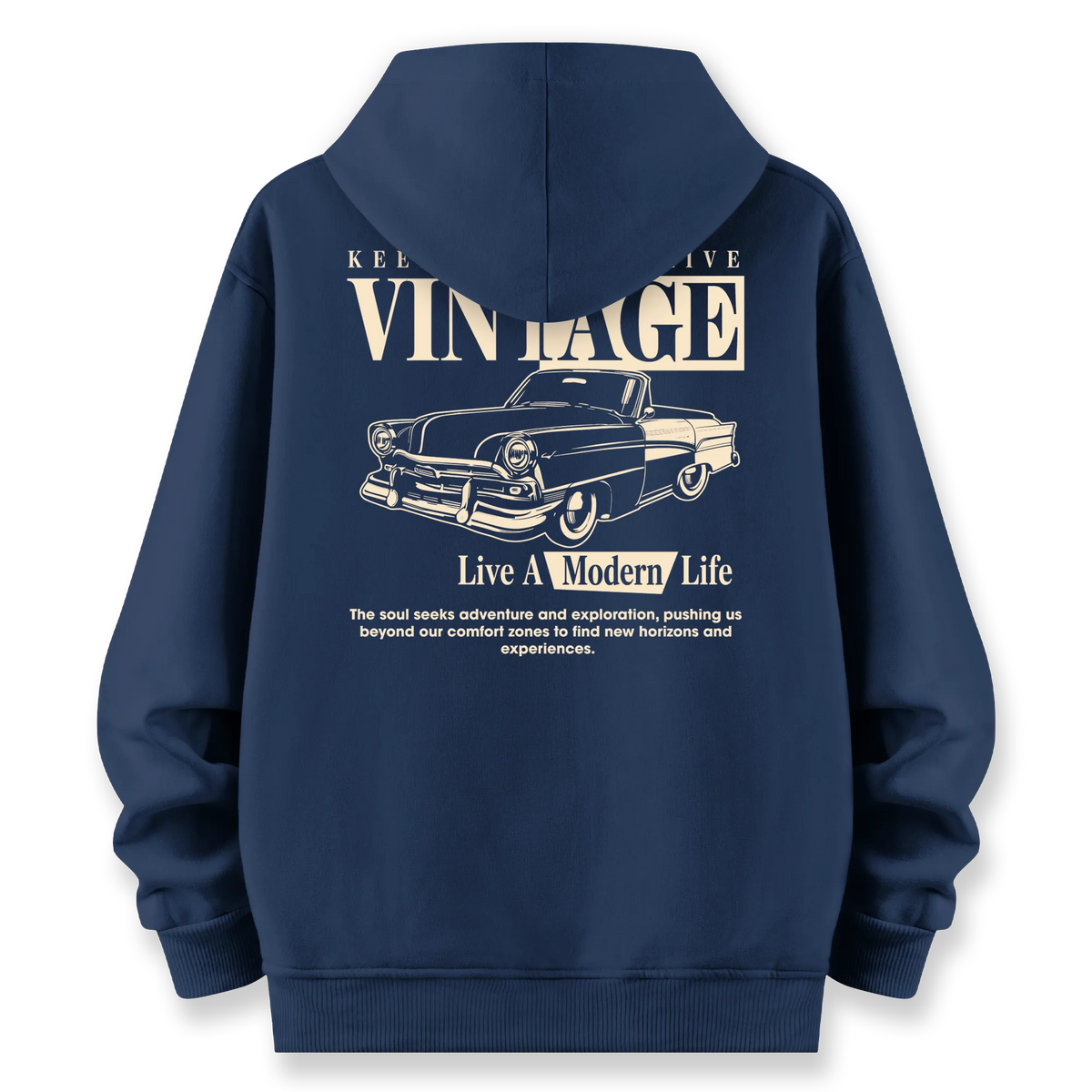 Vintage - Oversize Bol Kalıp Hoodie