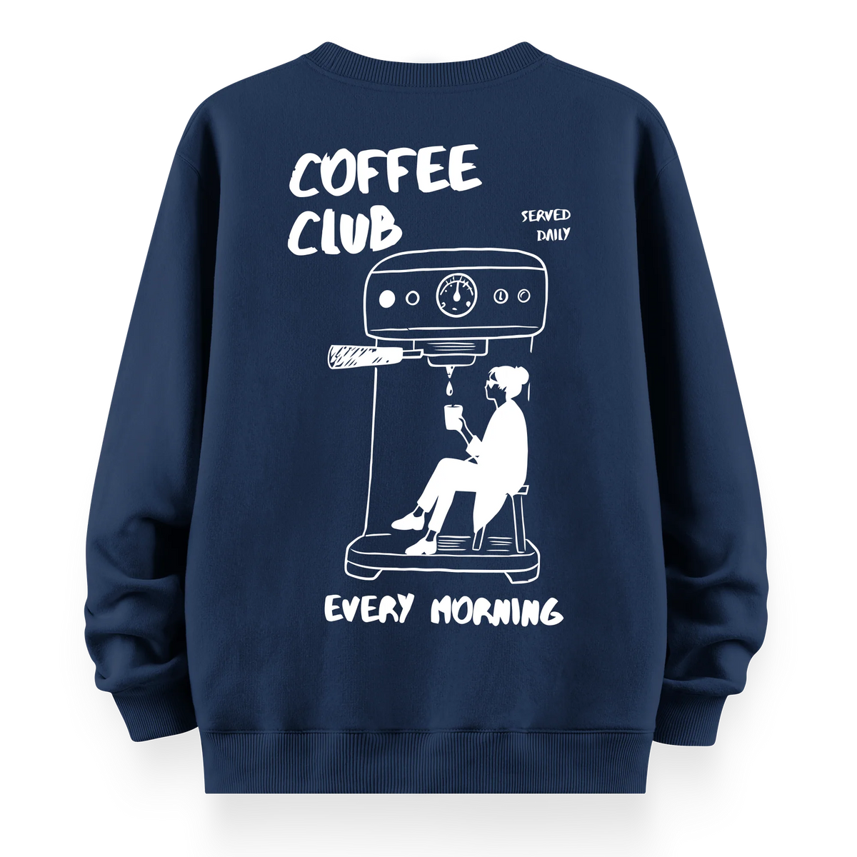Coffee Club - Oversize Bol Kalıp Sweatshirt