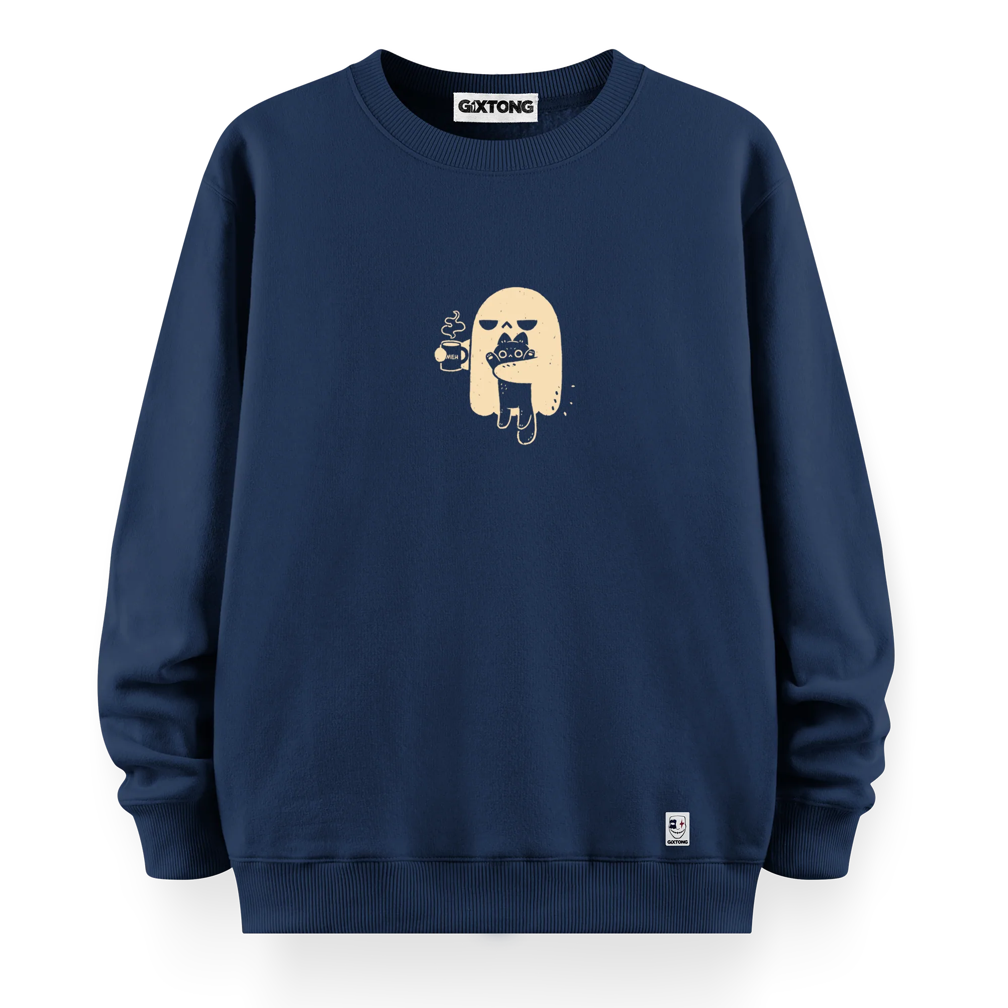 Ghost Cat - Oversize Bol Kalıp Sweatshirt