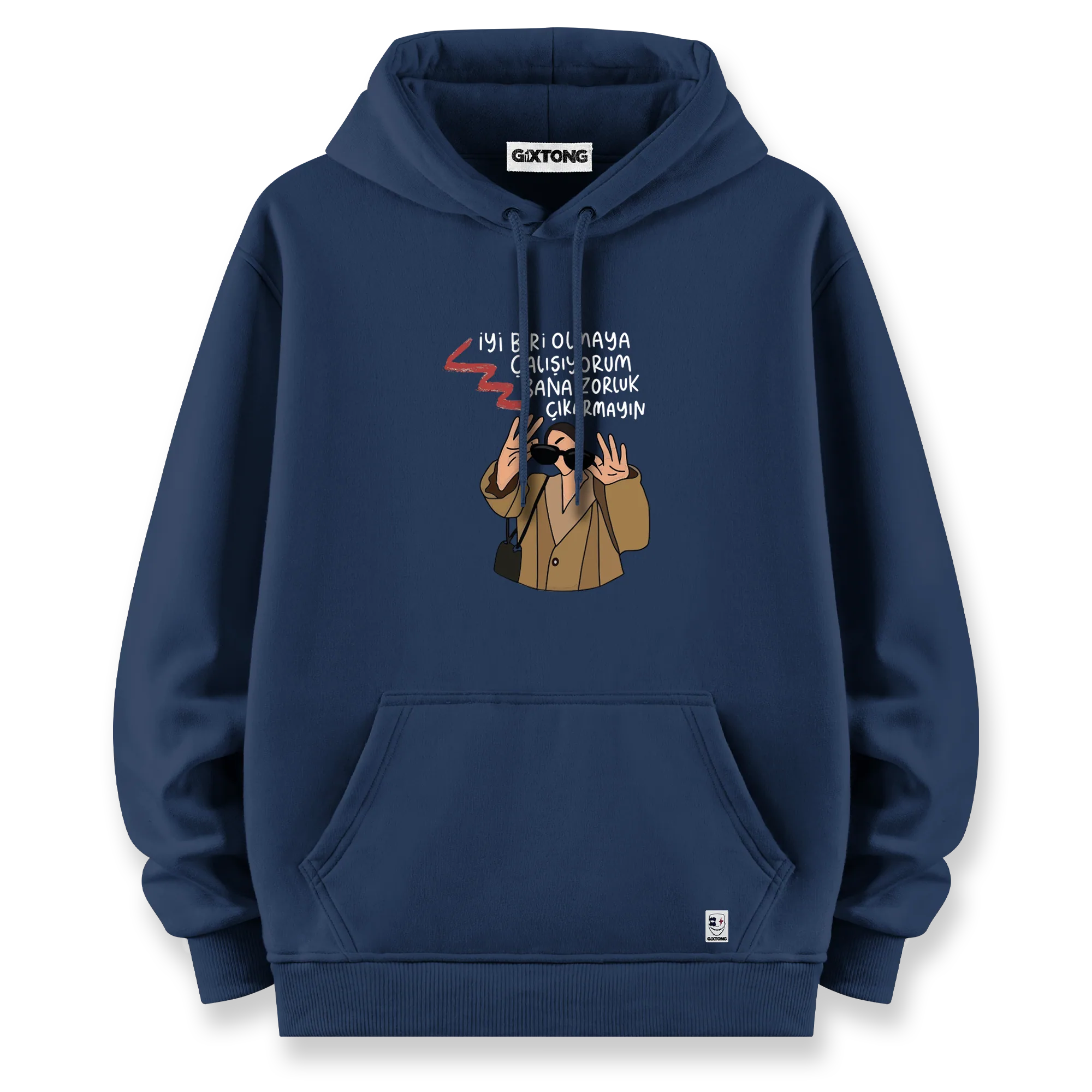 Zorluk Çıkarmayın - Oversize Bol Kalıp Hoodie