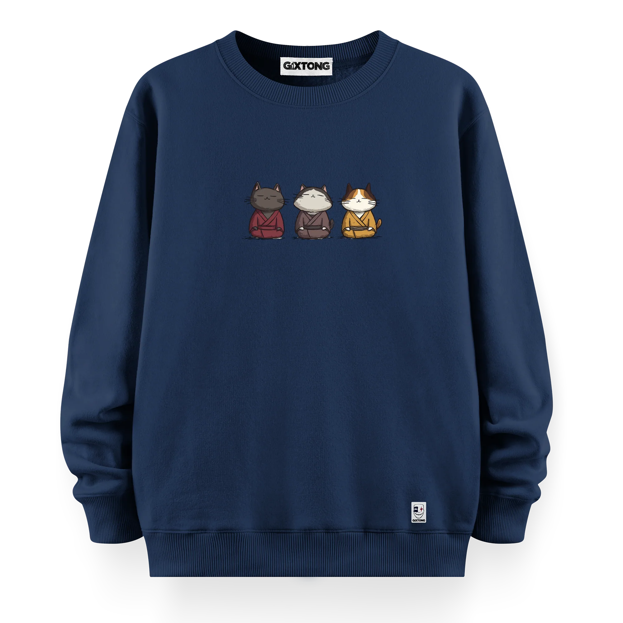 Samurai Cats - Oversize Bol Kalıp Sweatshirt