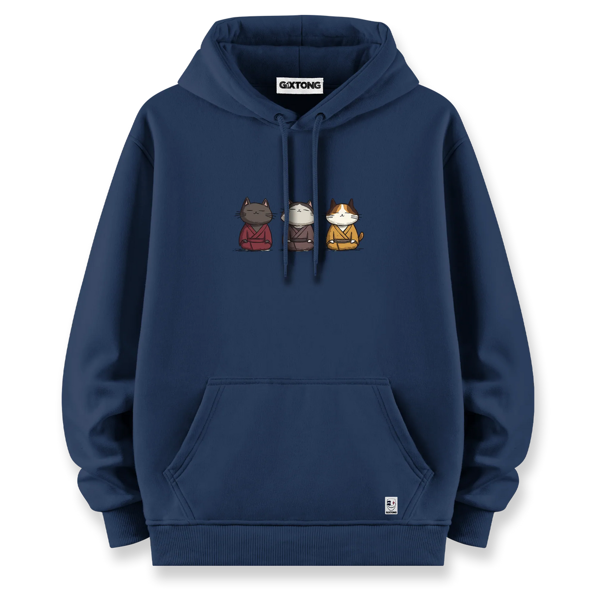 Samurai Cats - Oversize Bol Kalıp Hoodie