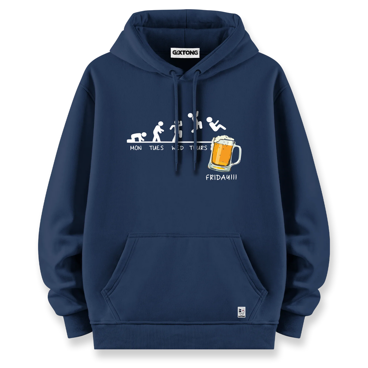 Friday Beer - Oversize Bol Kalıp Hoodie