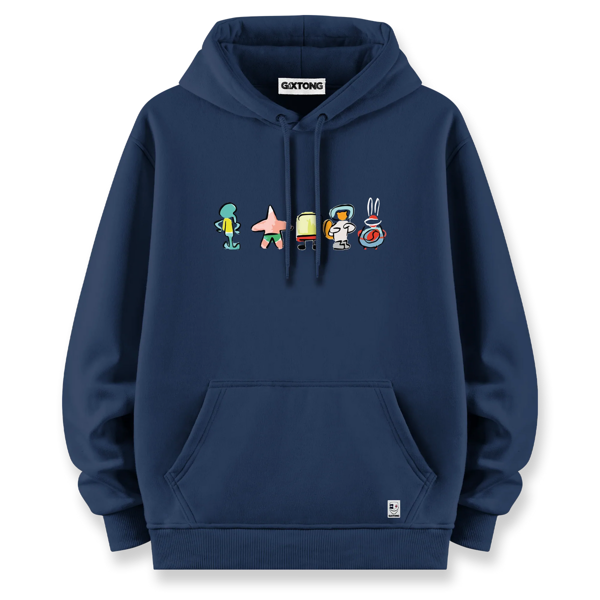 Sponge Family - Oversize Bol Kalıp Hoodie