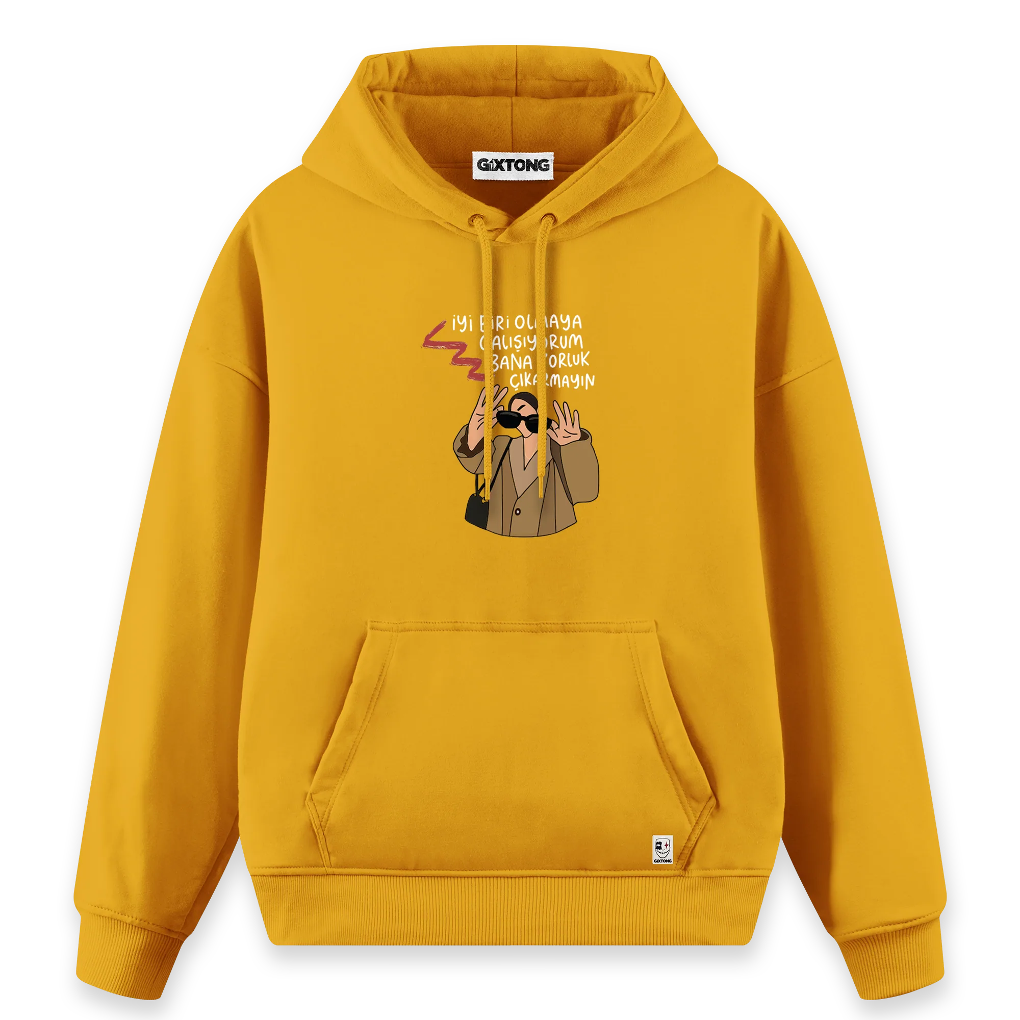 Zorluk Çıkarmayın - Regular Fit Kalıp Hoodie