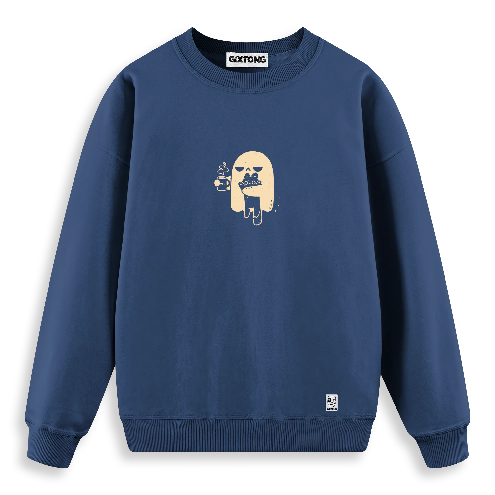 Ghost Cat - Regular Fit Kalıp Sweatshirt
